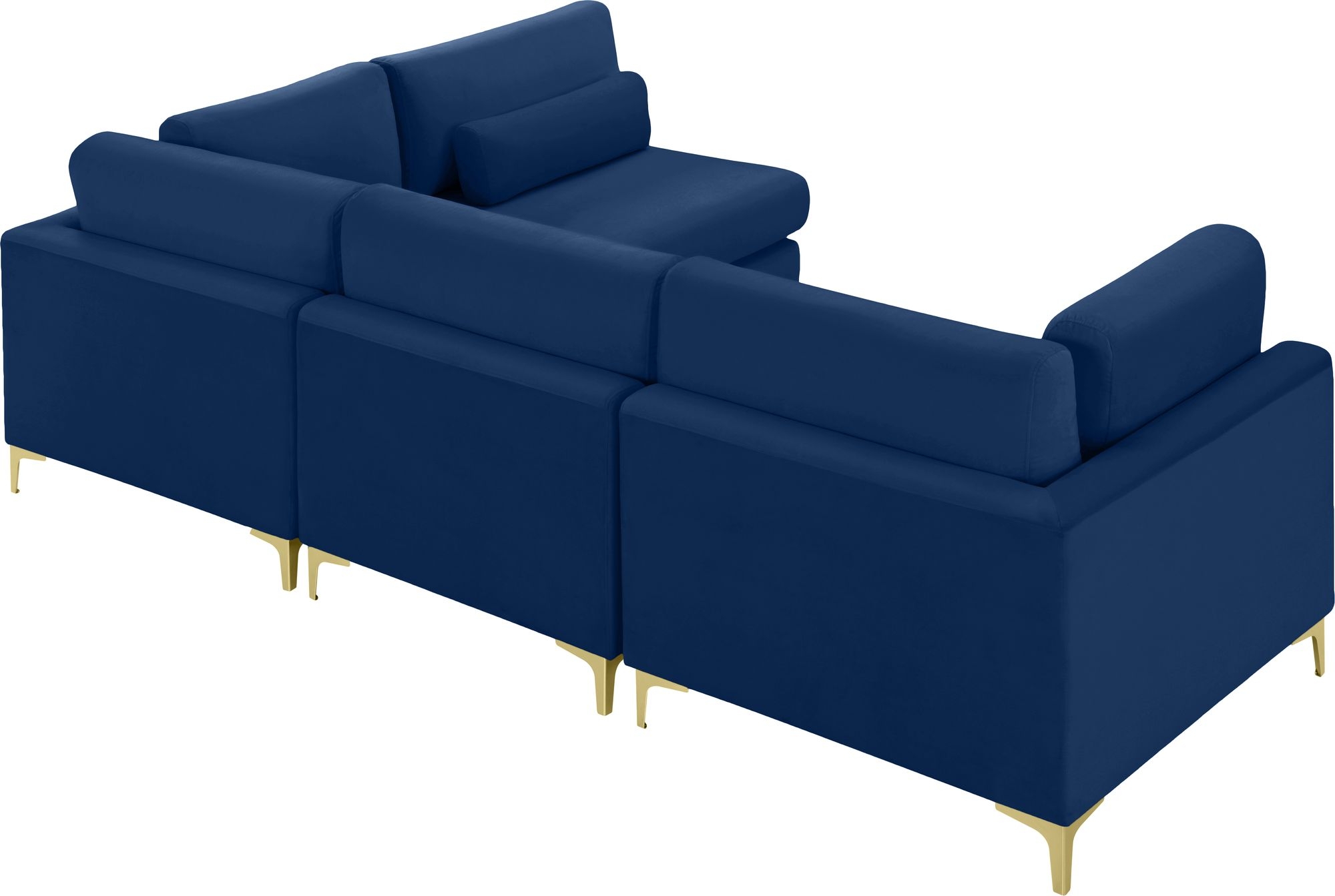 Julia 108.5" 4-Piece Velvet Modular Corner Sectional