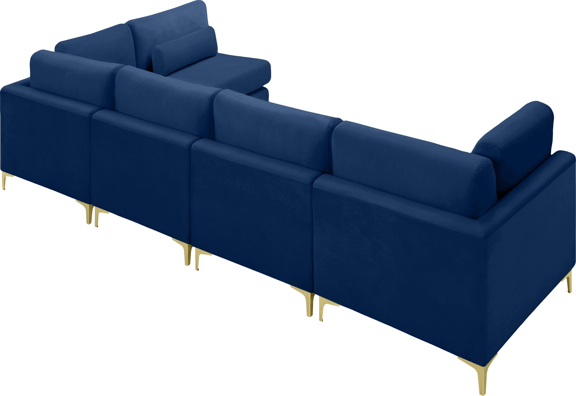 Julia 142" 5-Piece Velvet Modular Sectional