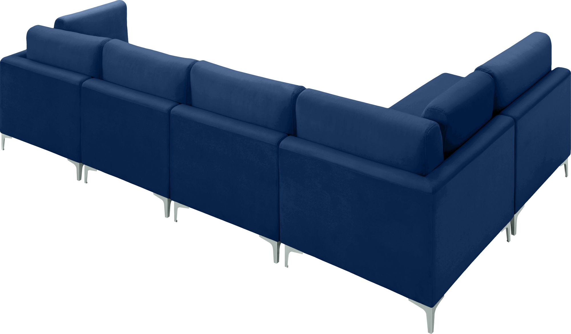 Julia 142" 5-Piece Velvet Modular Sectional