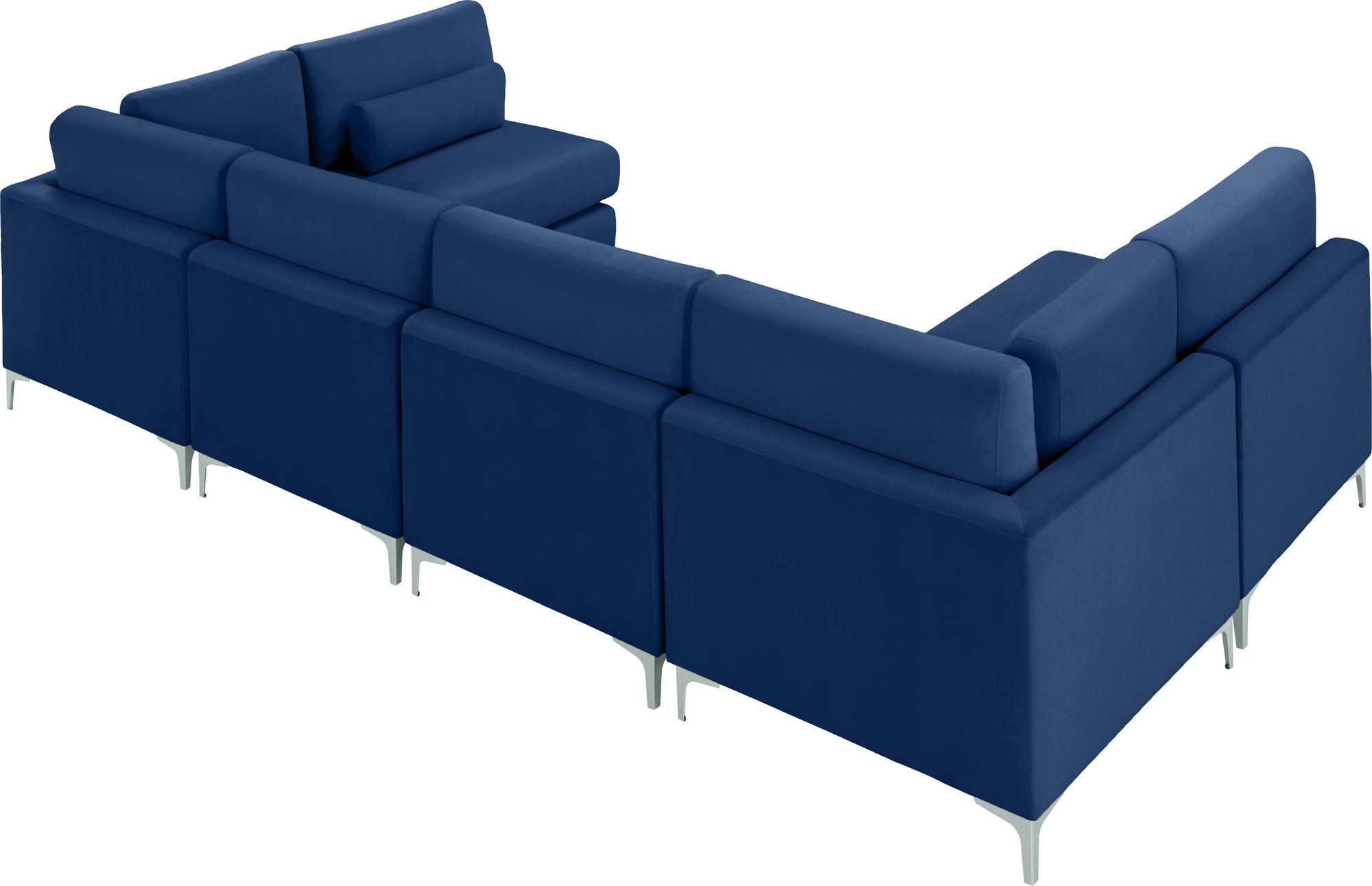 Julia 142" 6-Piece Velvet Modular U-Shape Sectional