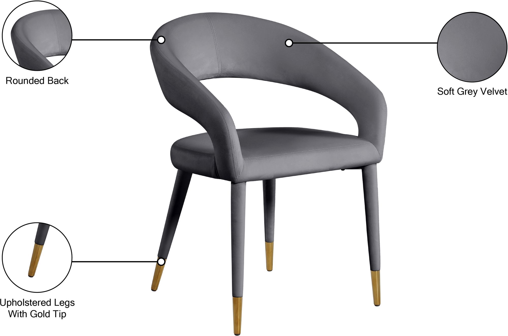Destiny Velvet Dining Chair