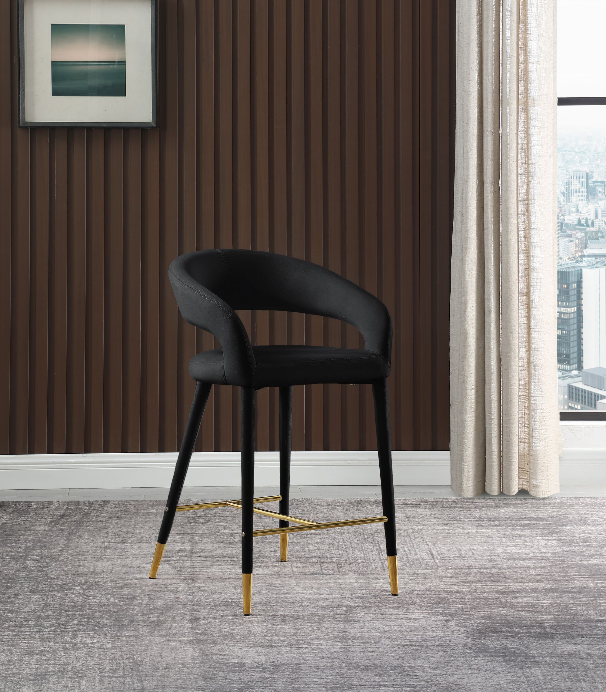 Destiny Velvet Counter Stool