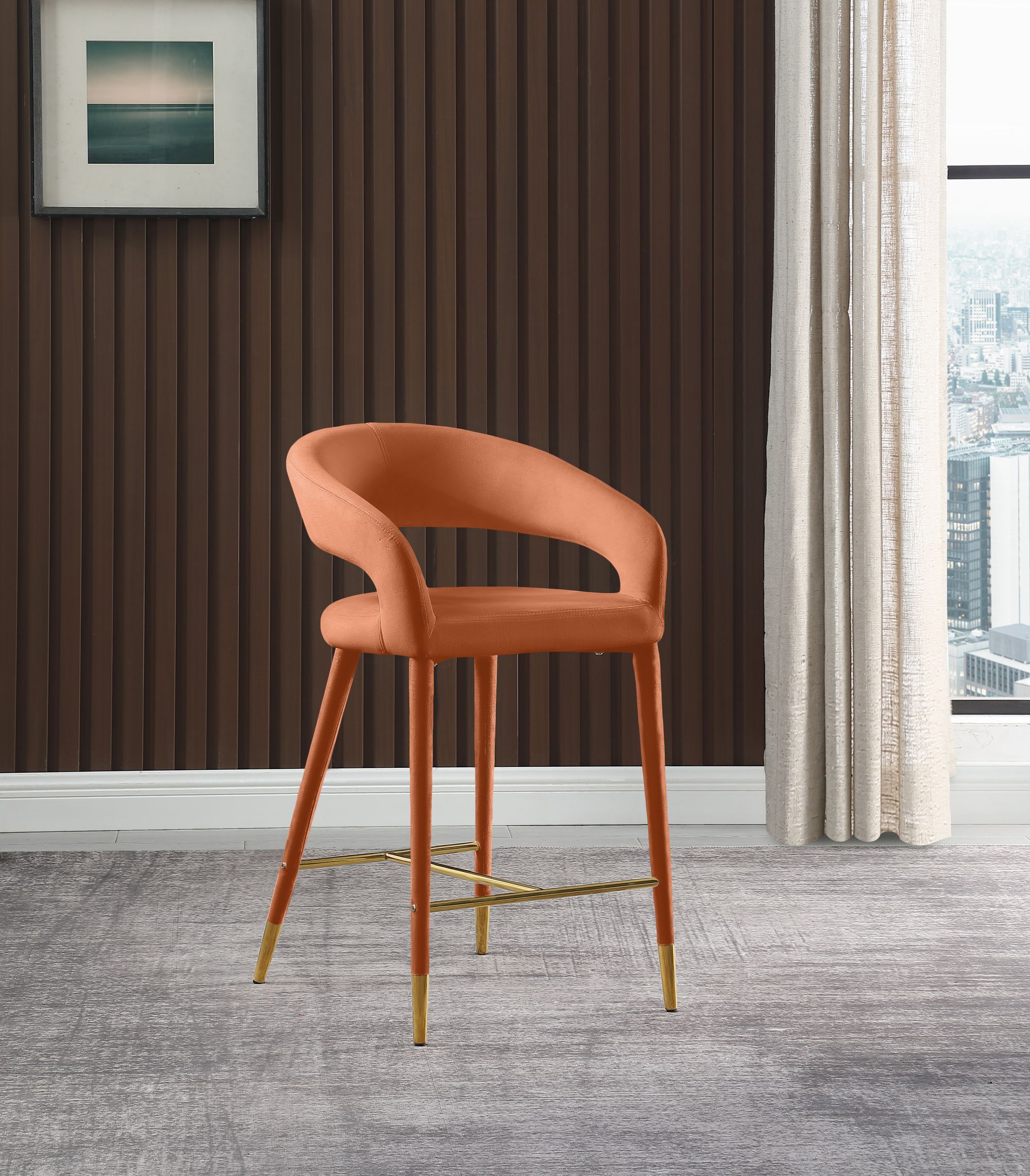 Destiny Velvet Counter Stool
