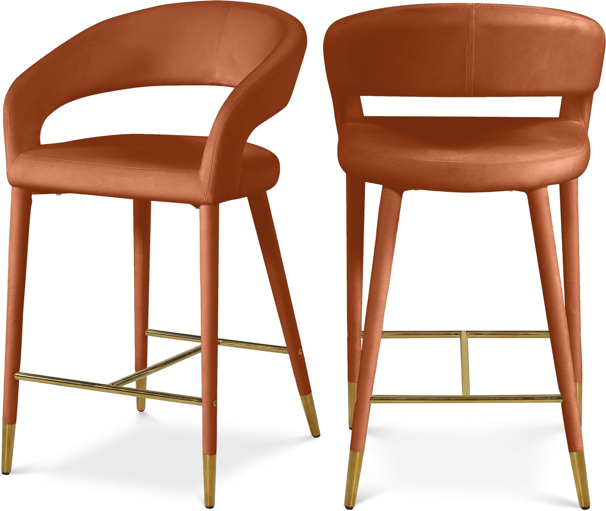 Destiny Velvet Counter Stool