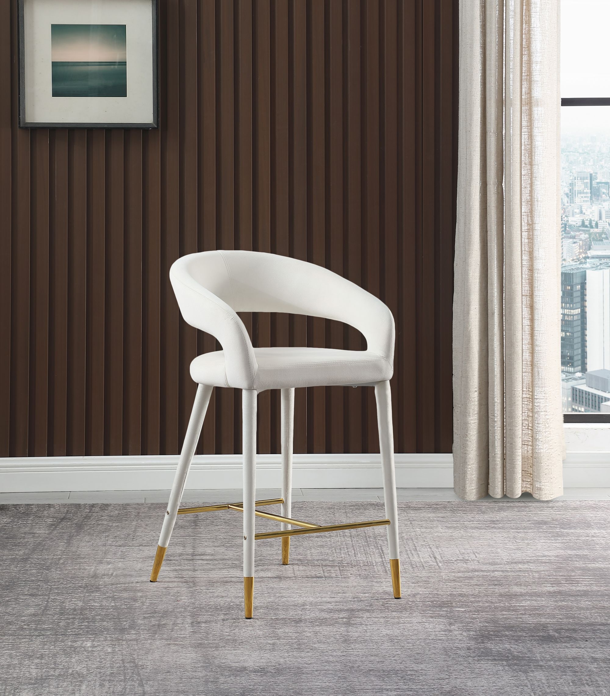 Destiny Velvet Counter Stool