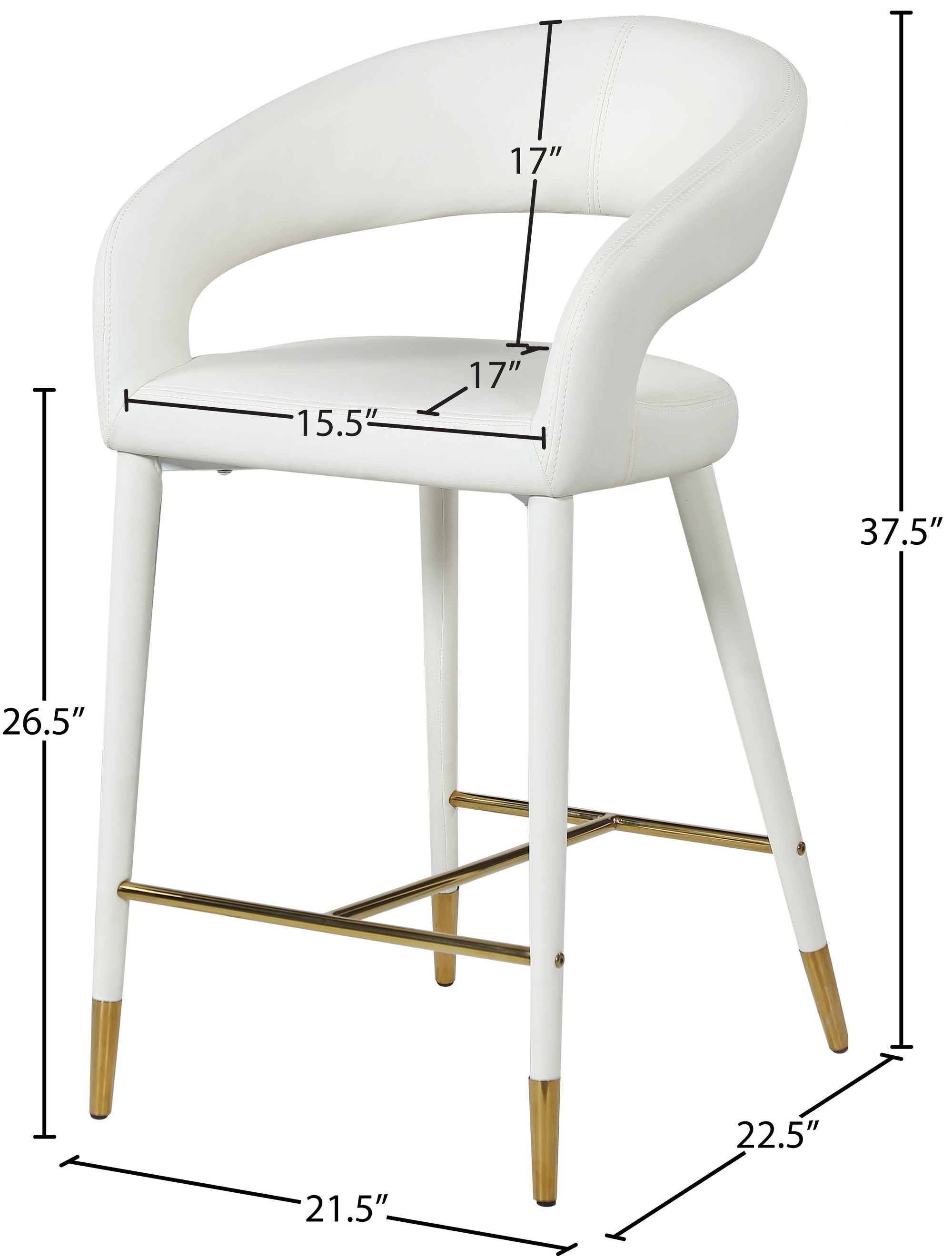 Destiny Velvet Counter Stool