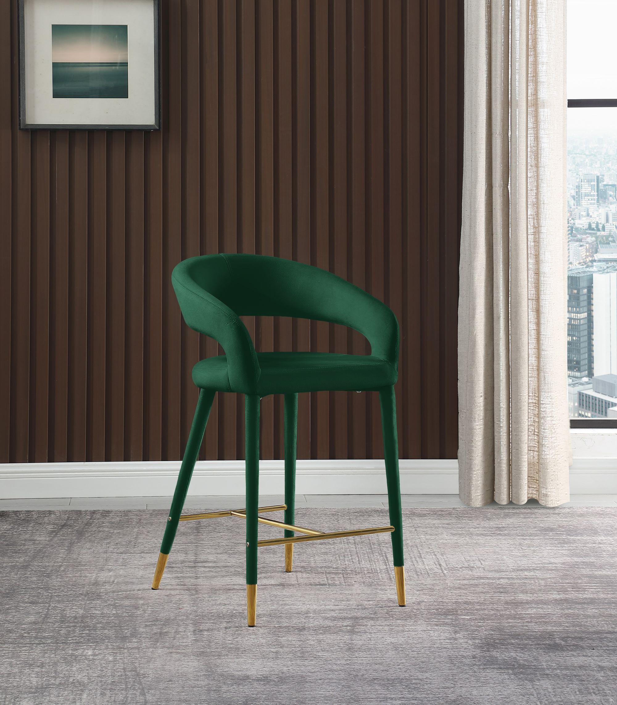 Destiny Velvet Counter Stool