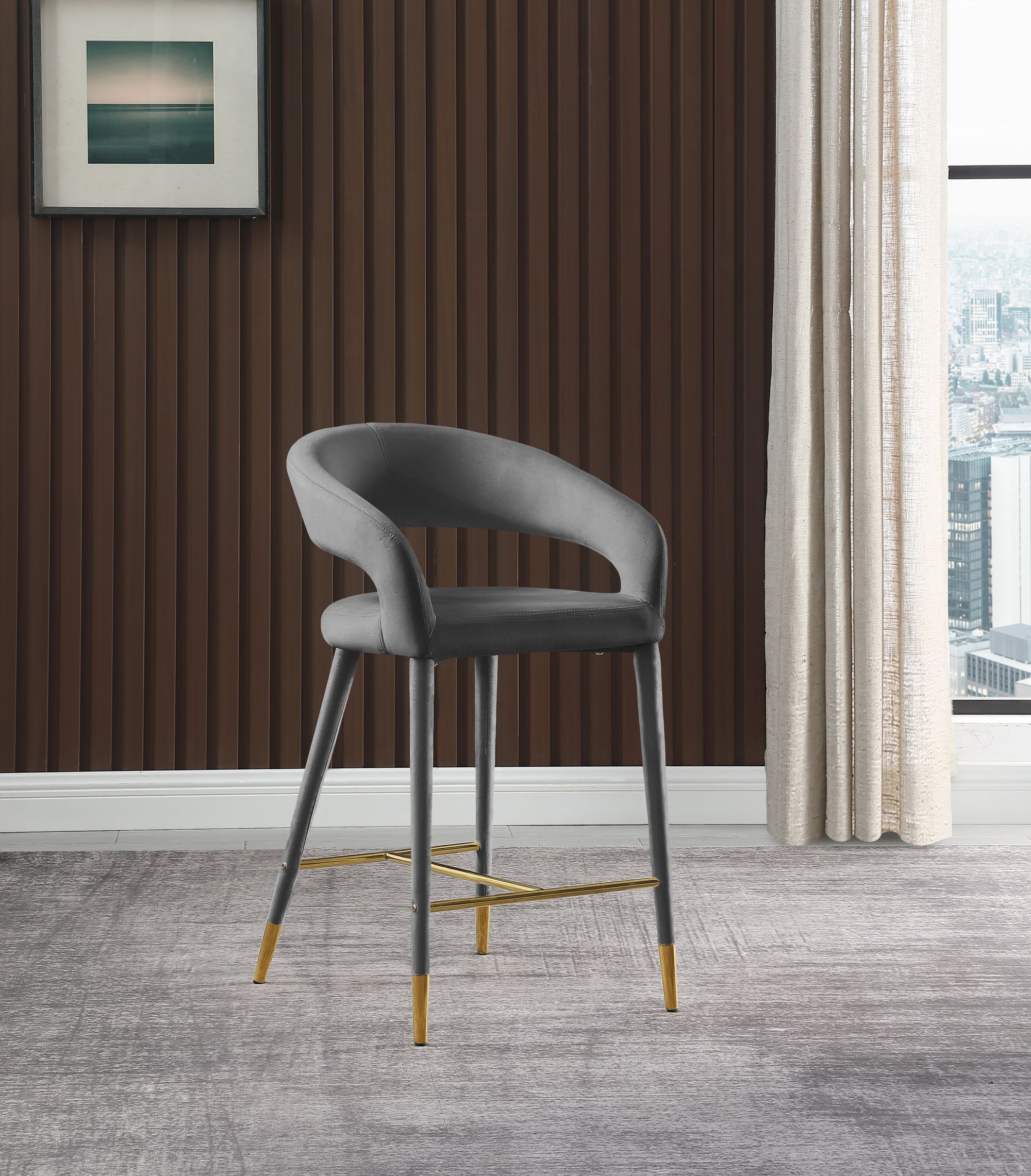 Destiny Velvet Counter Stool