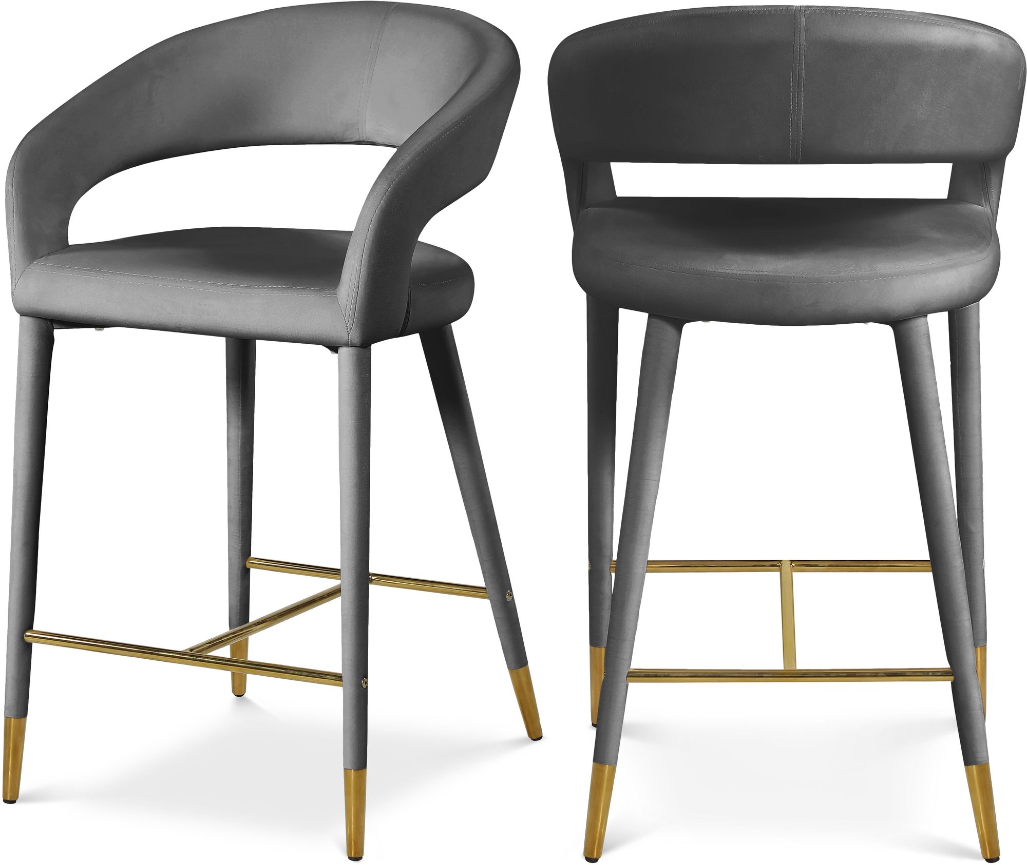 Destiny Velvet Counter Stool