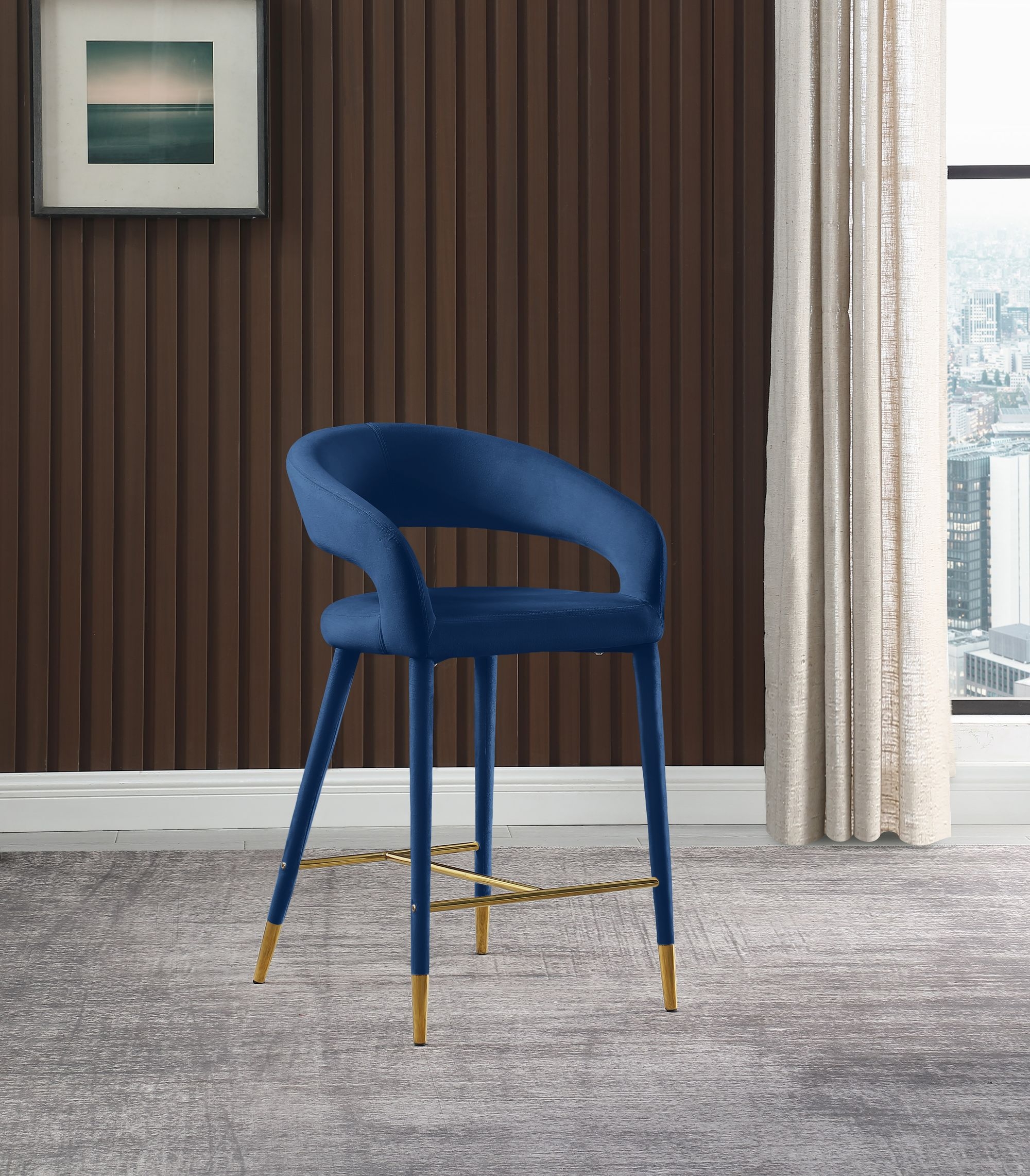 Destiny Velvet Counter Stool