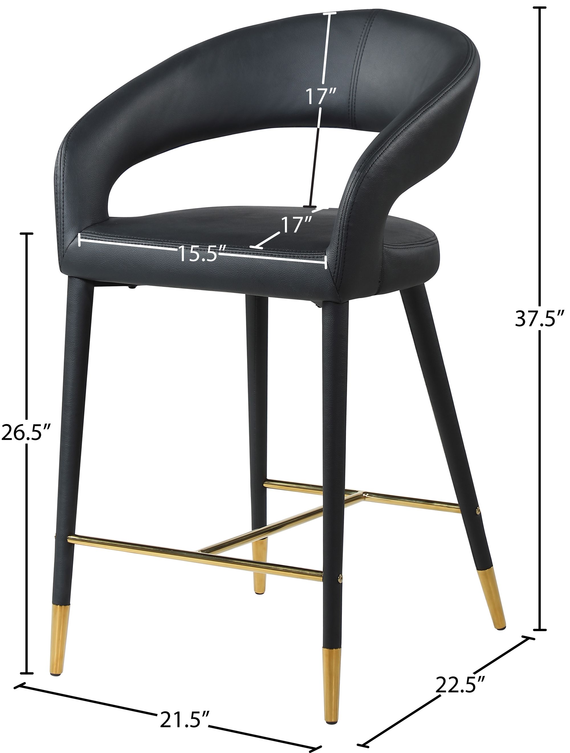 Destiny Faux Leather Counter Stool