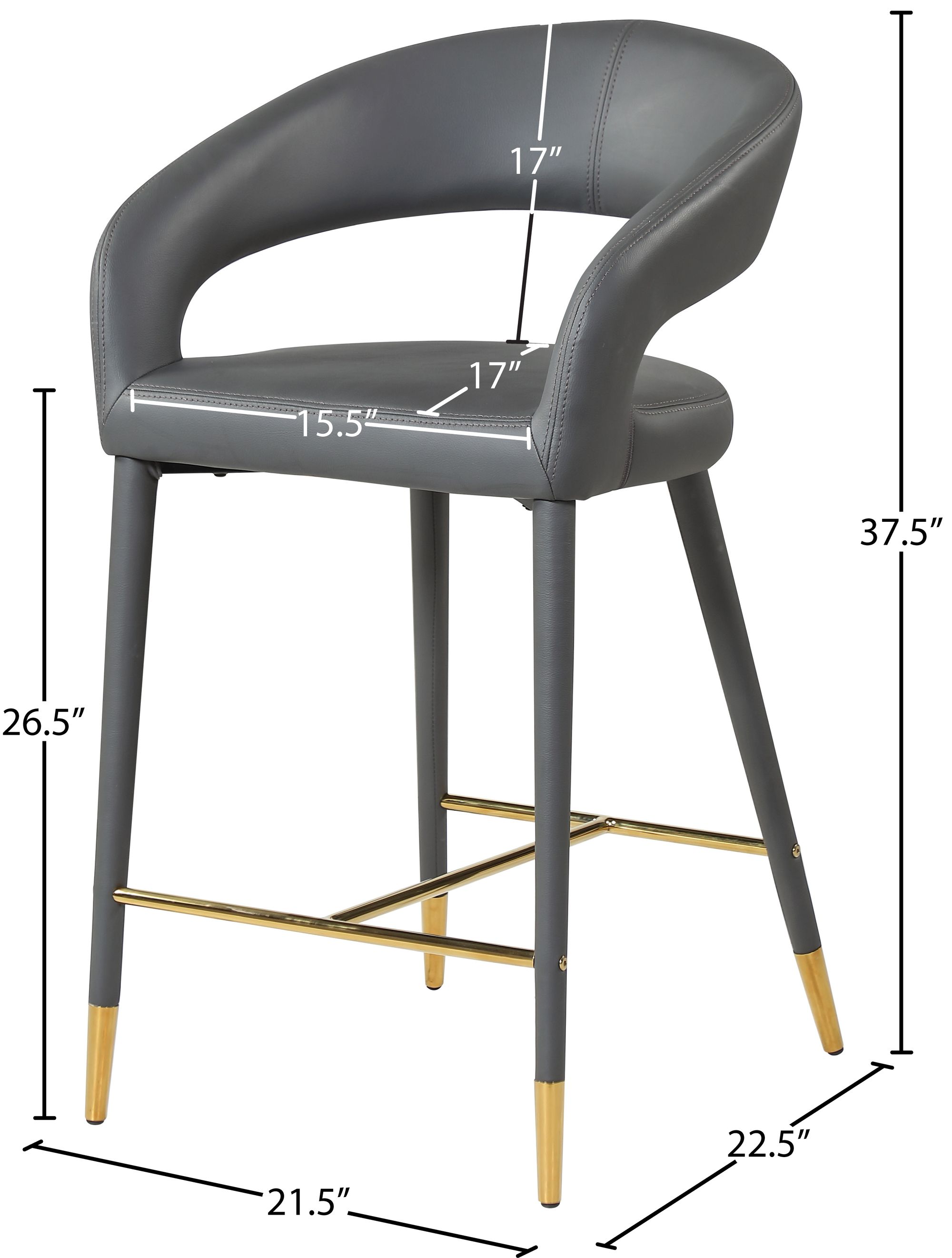 Destiny Faux Leather Counter Stool