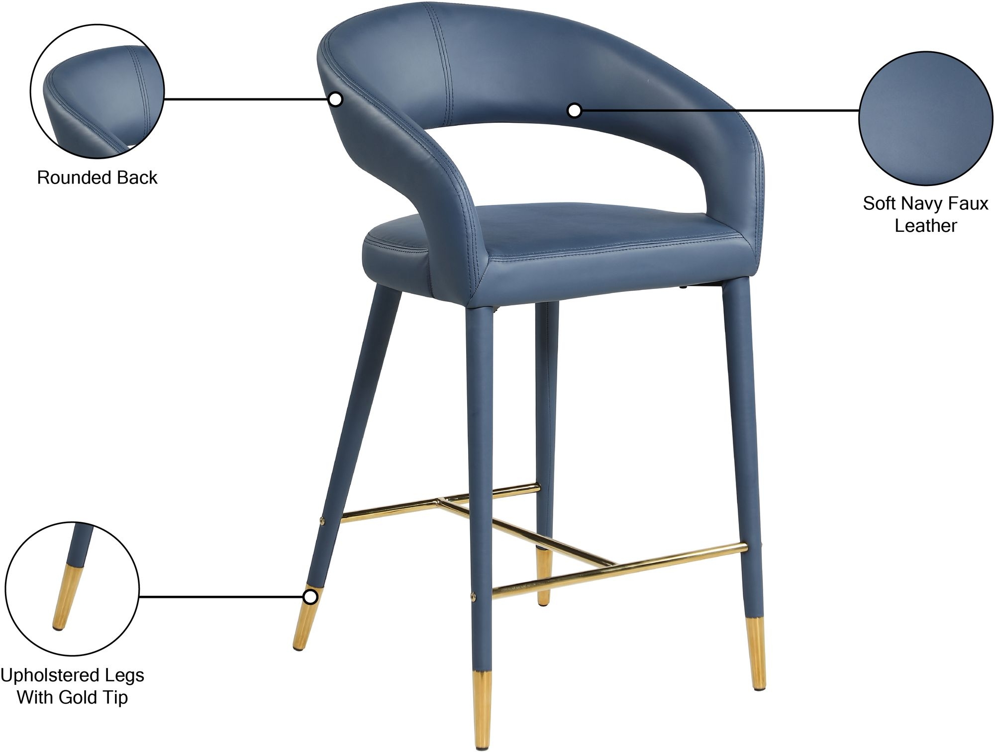 Destiny Faux Leather Counter Stool