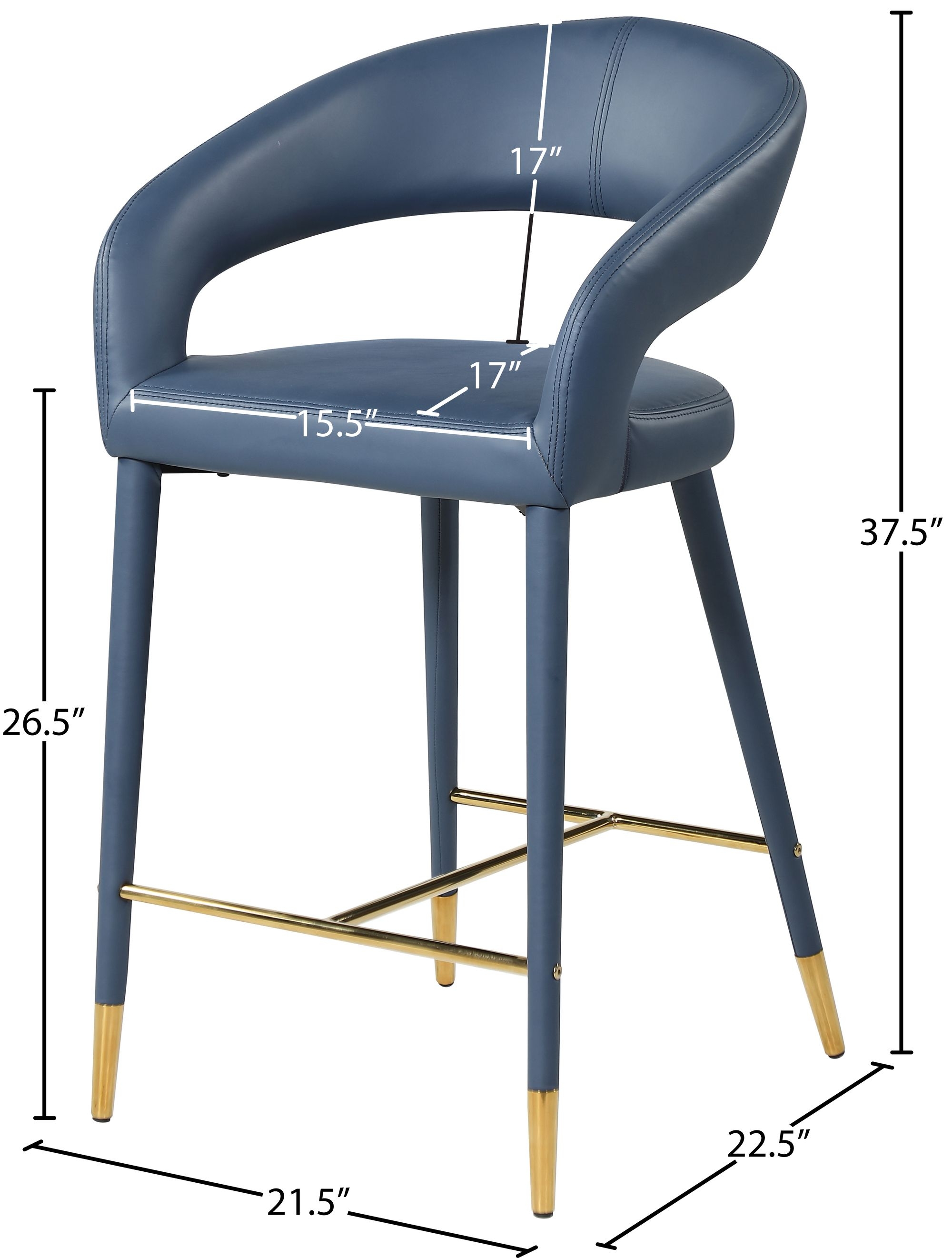 Destiny Faux Leather Counter Stool