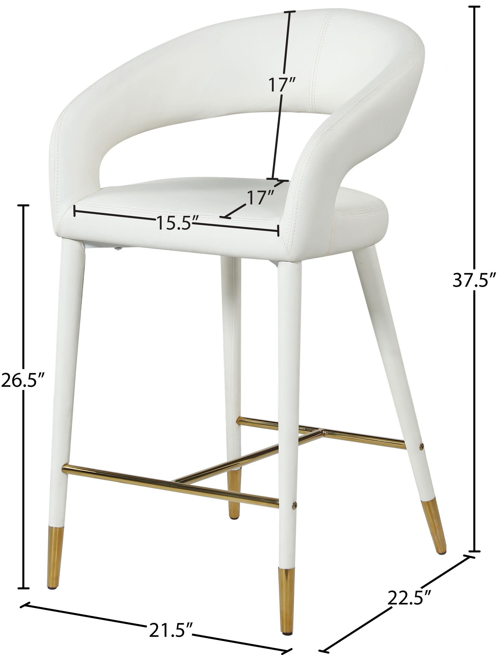 Destiny Faux Leather Counter Stool