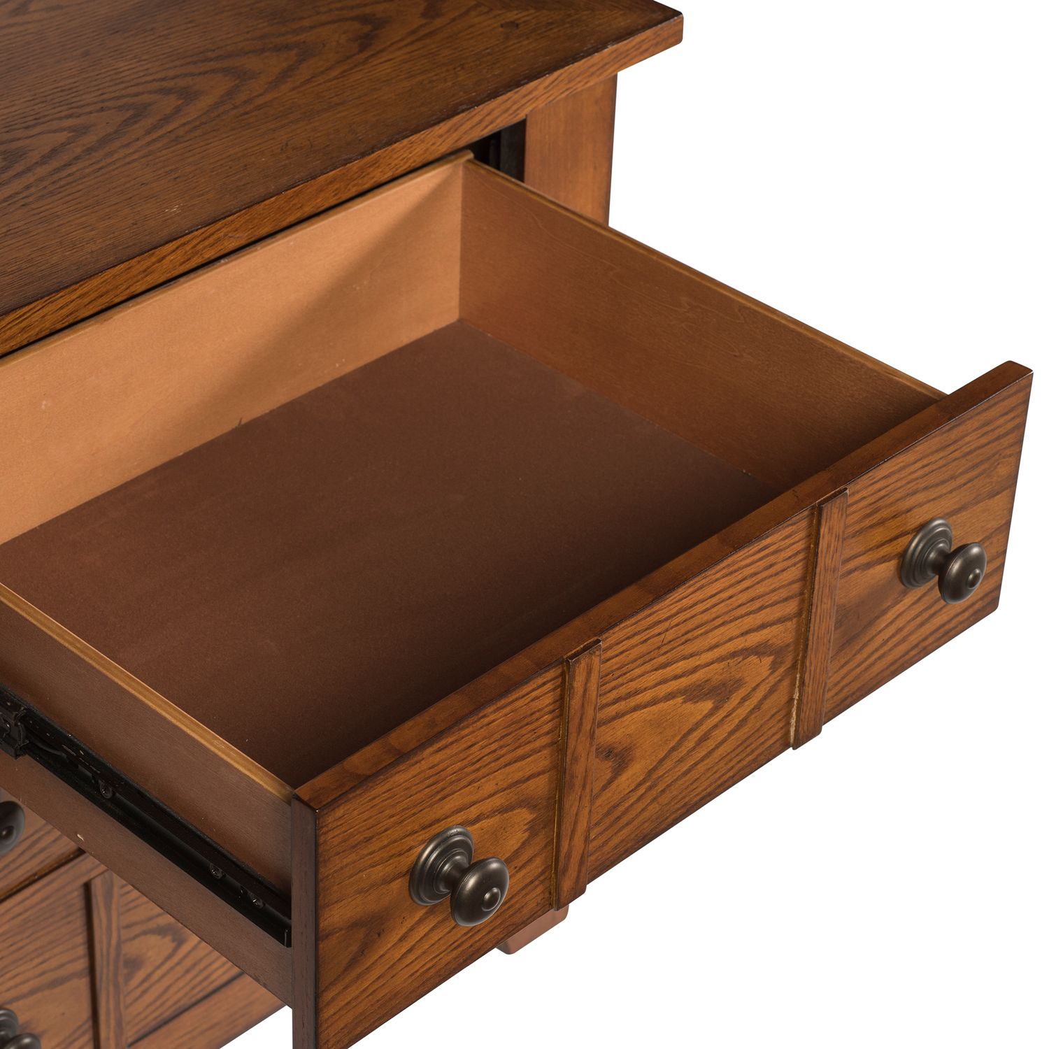 Grandpas Cabin Wood Nightstand w/3 Drawers