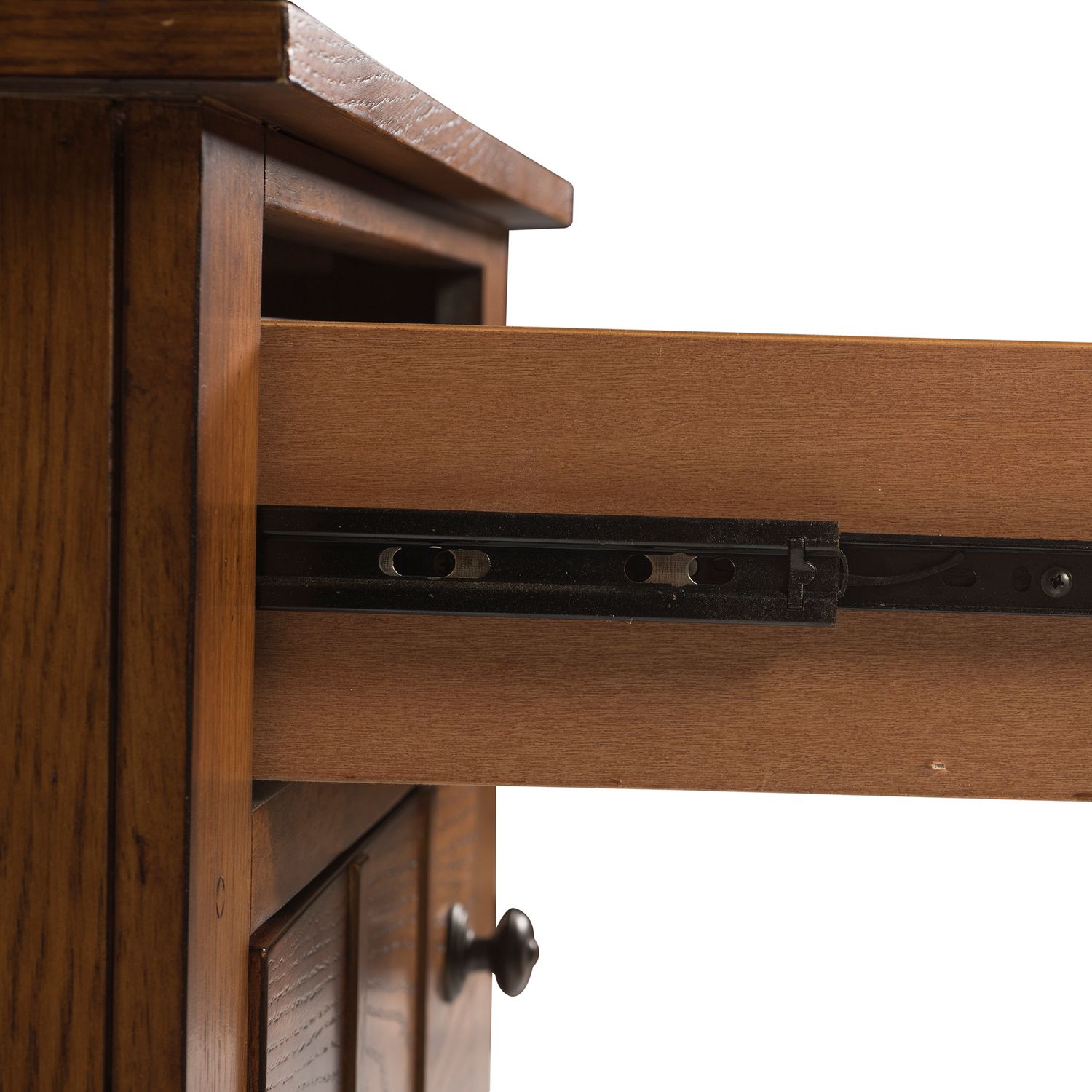 Grandpas Cabin Wood Nightstand w/3 Drawers