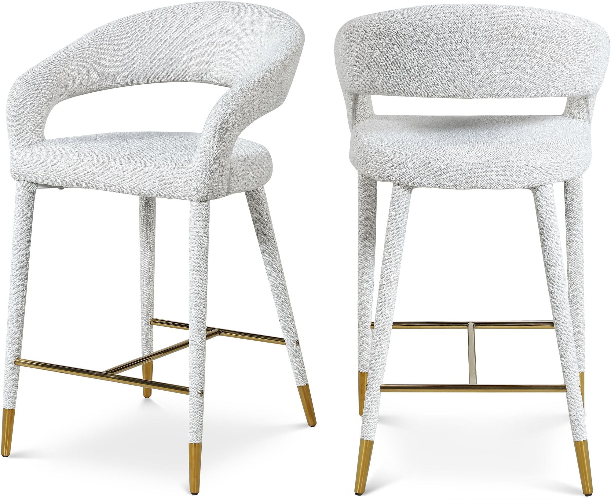 Destiny Boucle Fabric Counter Stool