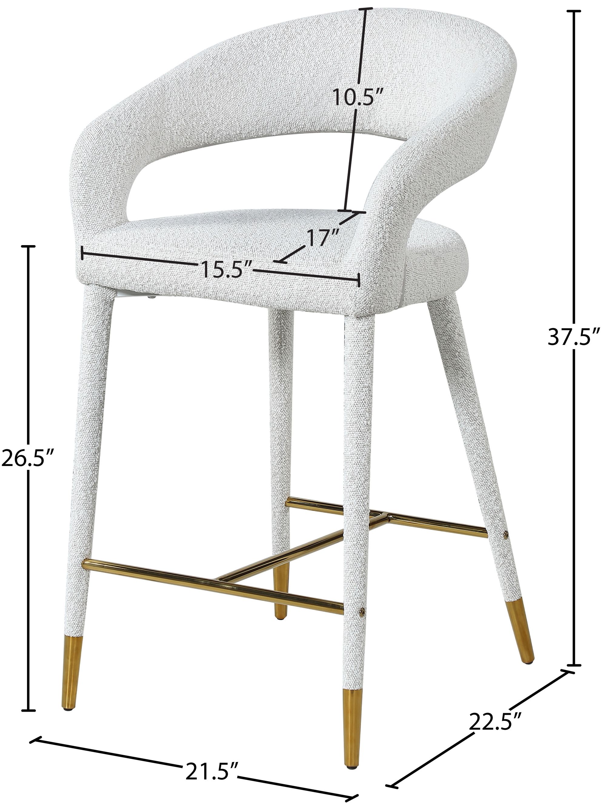 Destiny Boucle Fabric Counter Stool