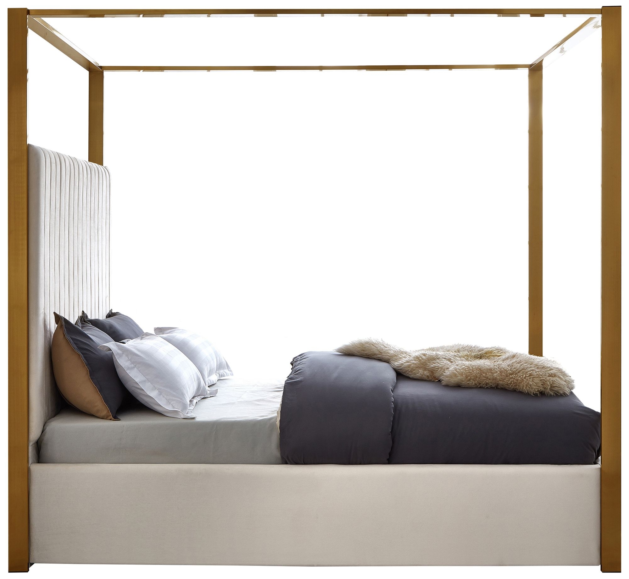 Jones Velvet Canopy Bed
