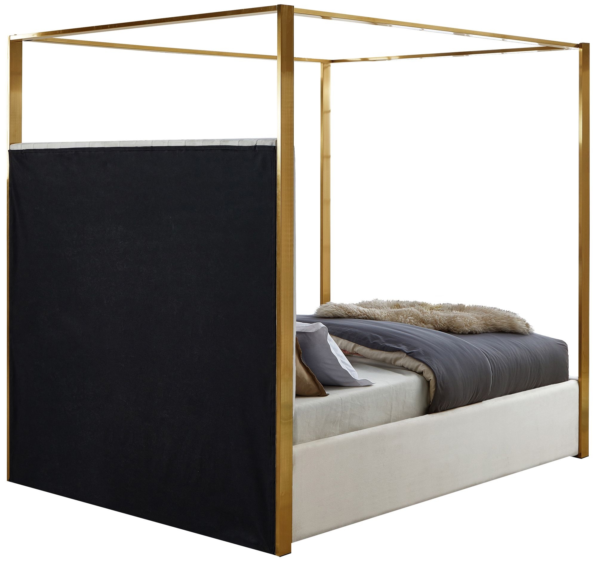Jones Velvet Canopy Bed