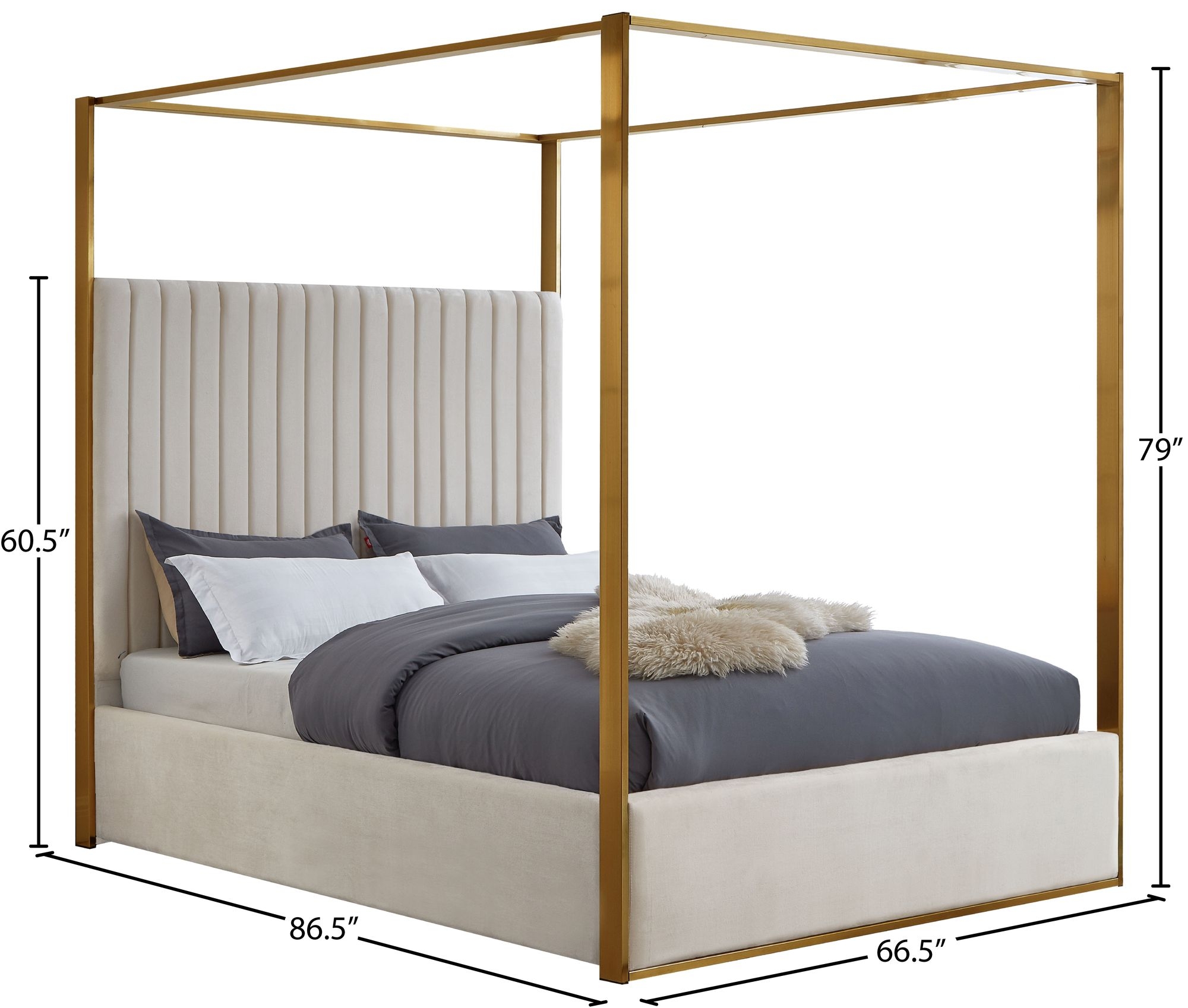 Jones Velvet Canopy Bed