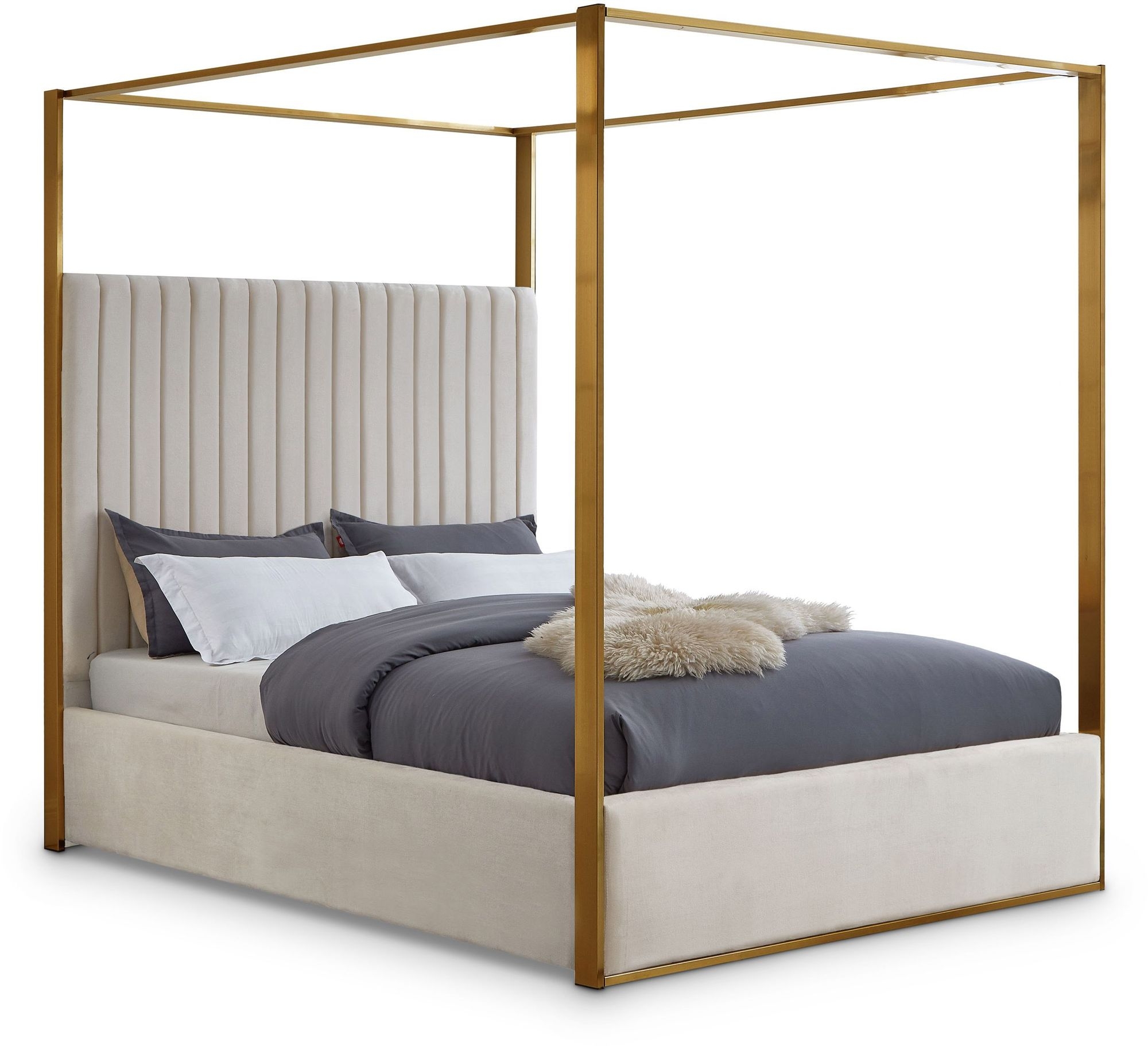 Jones Velvet Canopy Bed