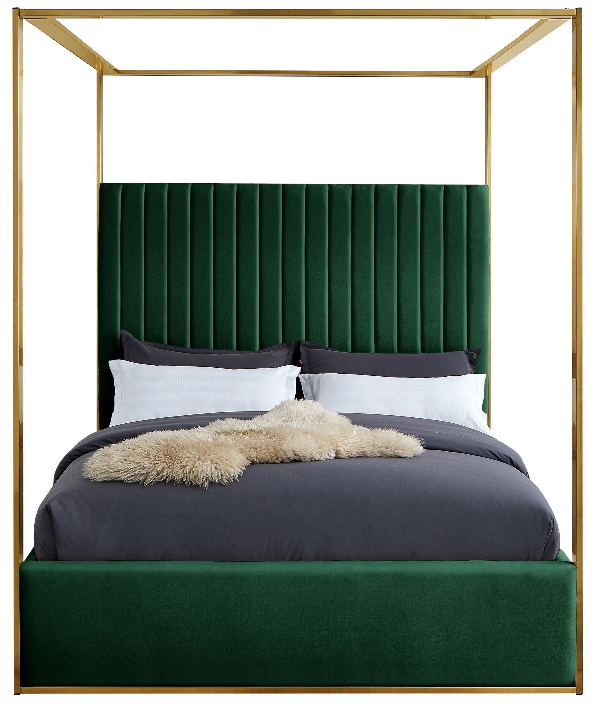 Jones Velvet Canopy Bed