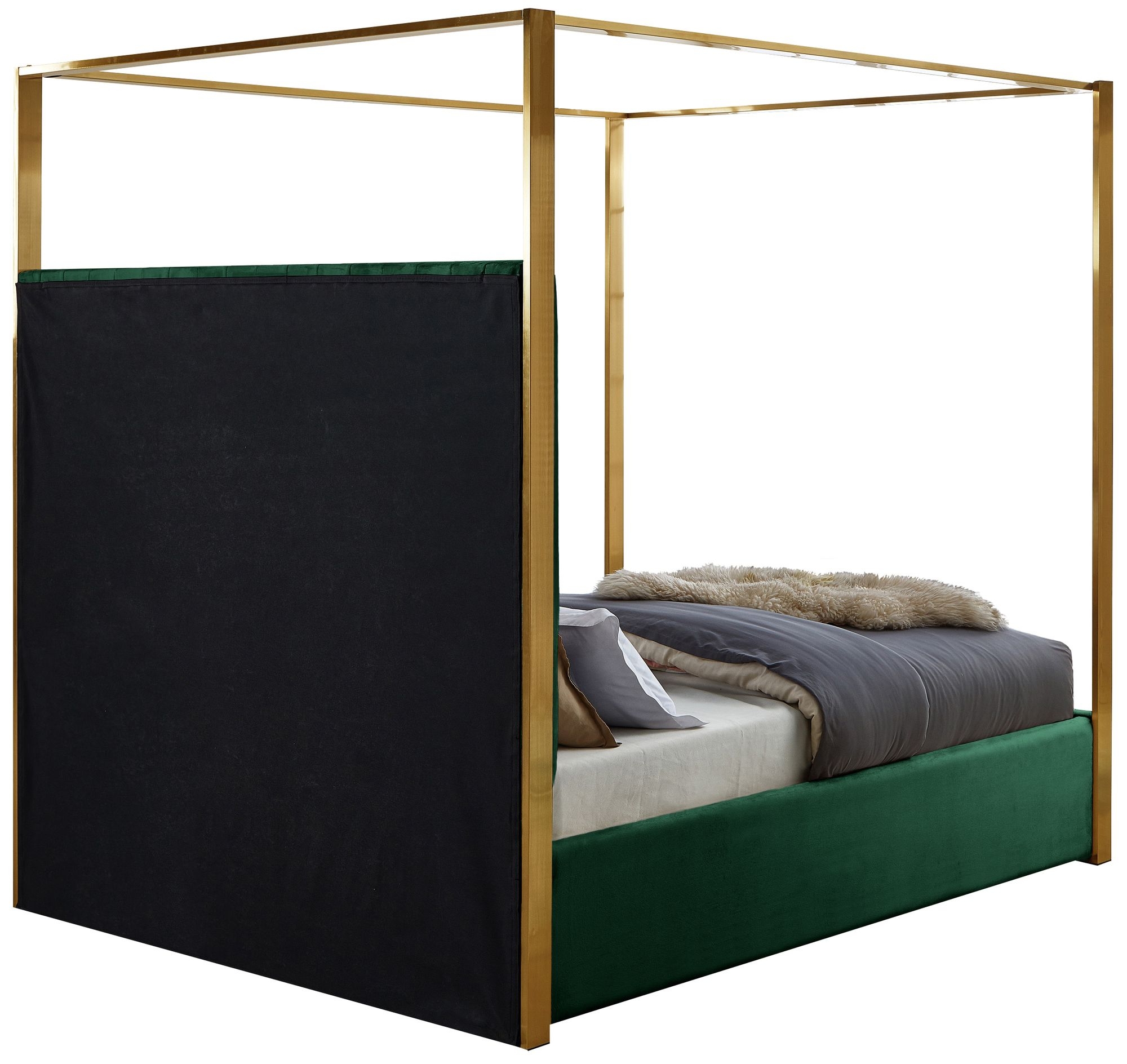 Jones Velvet Canopy Bed
