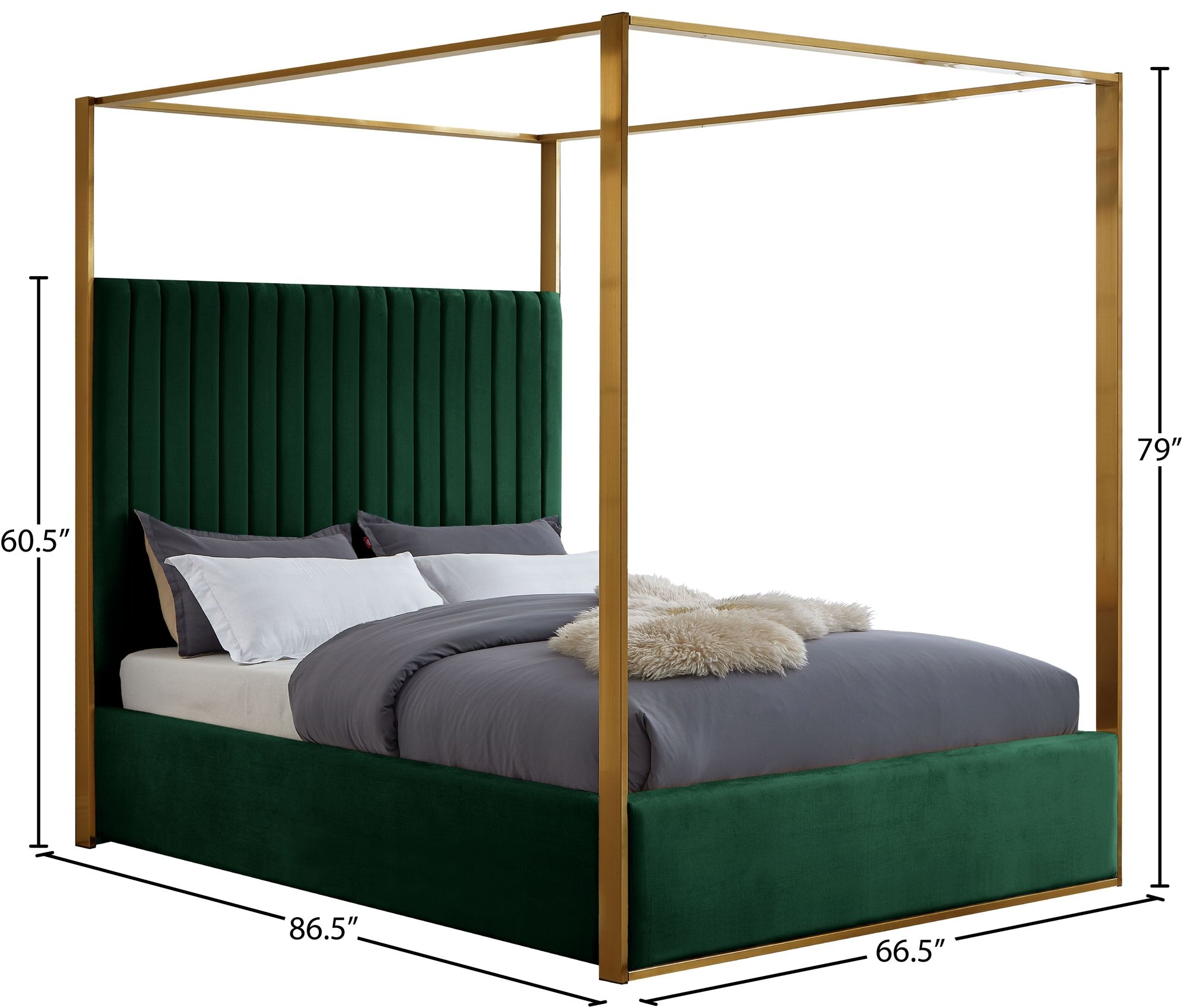 Jones Velvet Canopy Bed