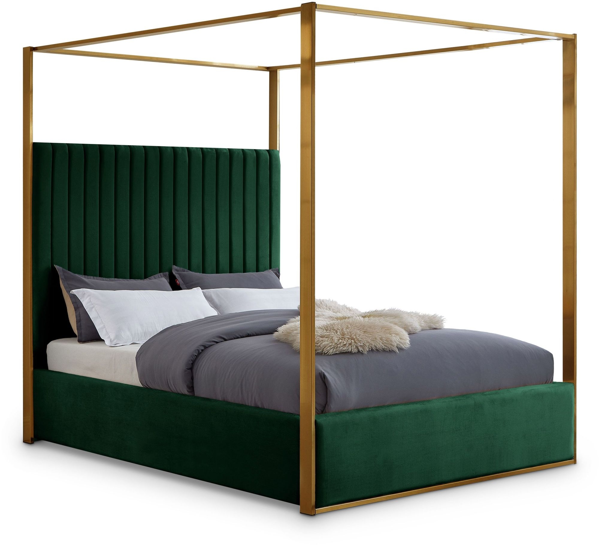 Jones Velvet Canopy Bed