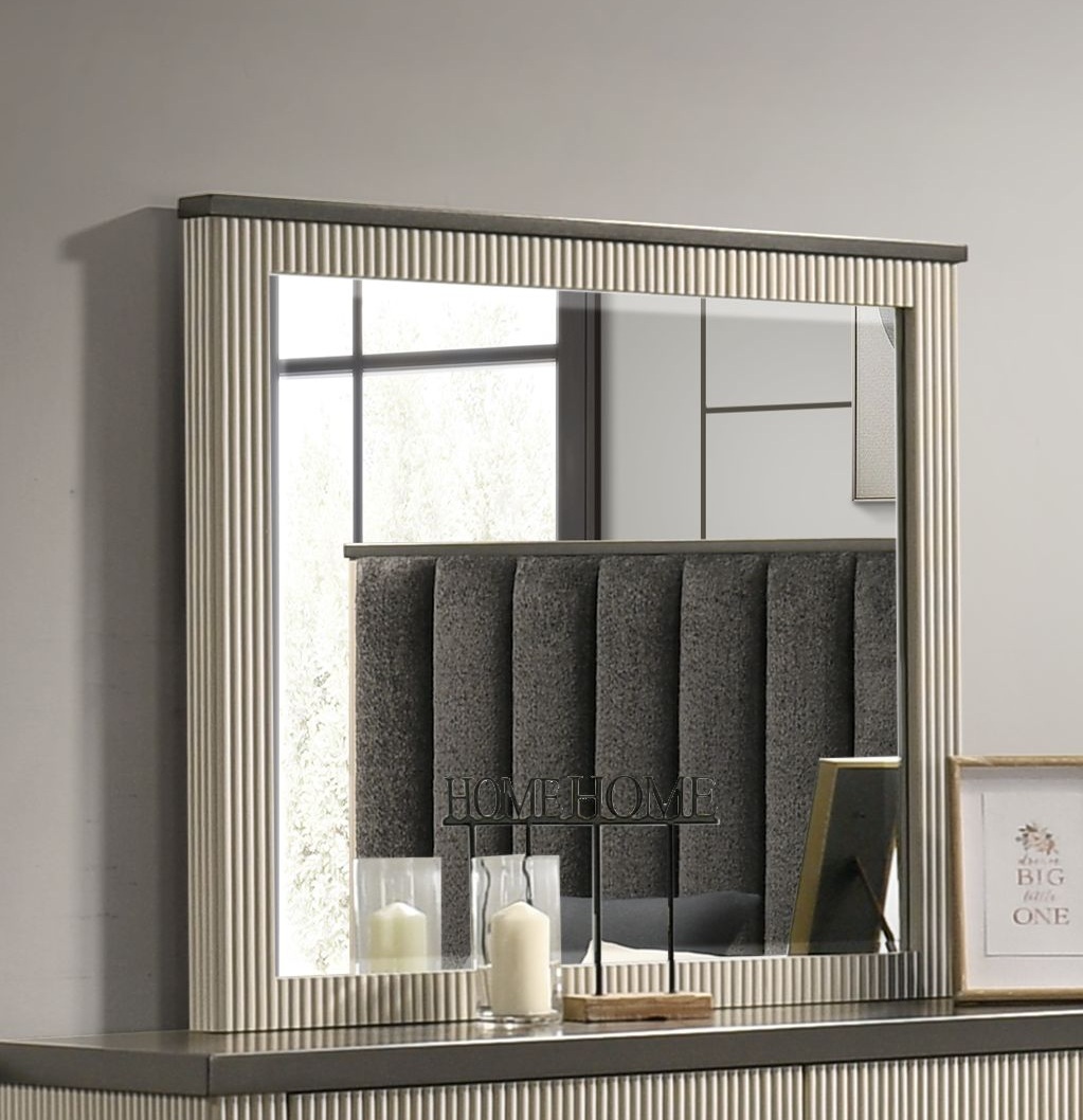 Casey Bedroom Set Modern Bedroom Furniture Collection with Gold Accents
