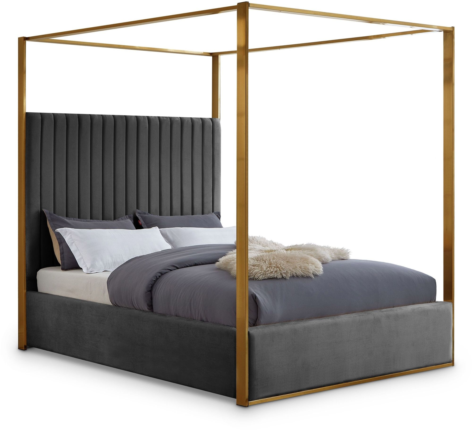 Jones Velvet Canopy Bed