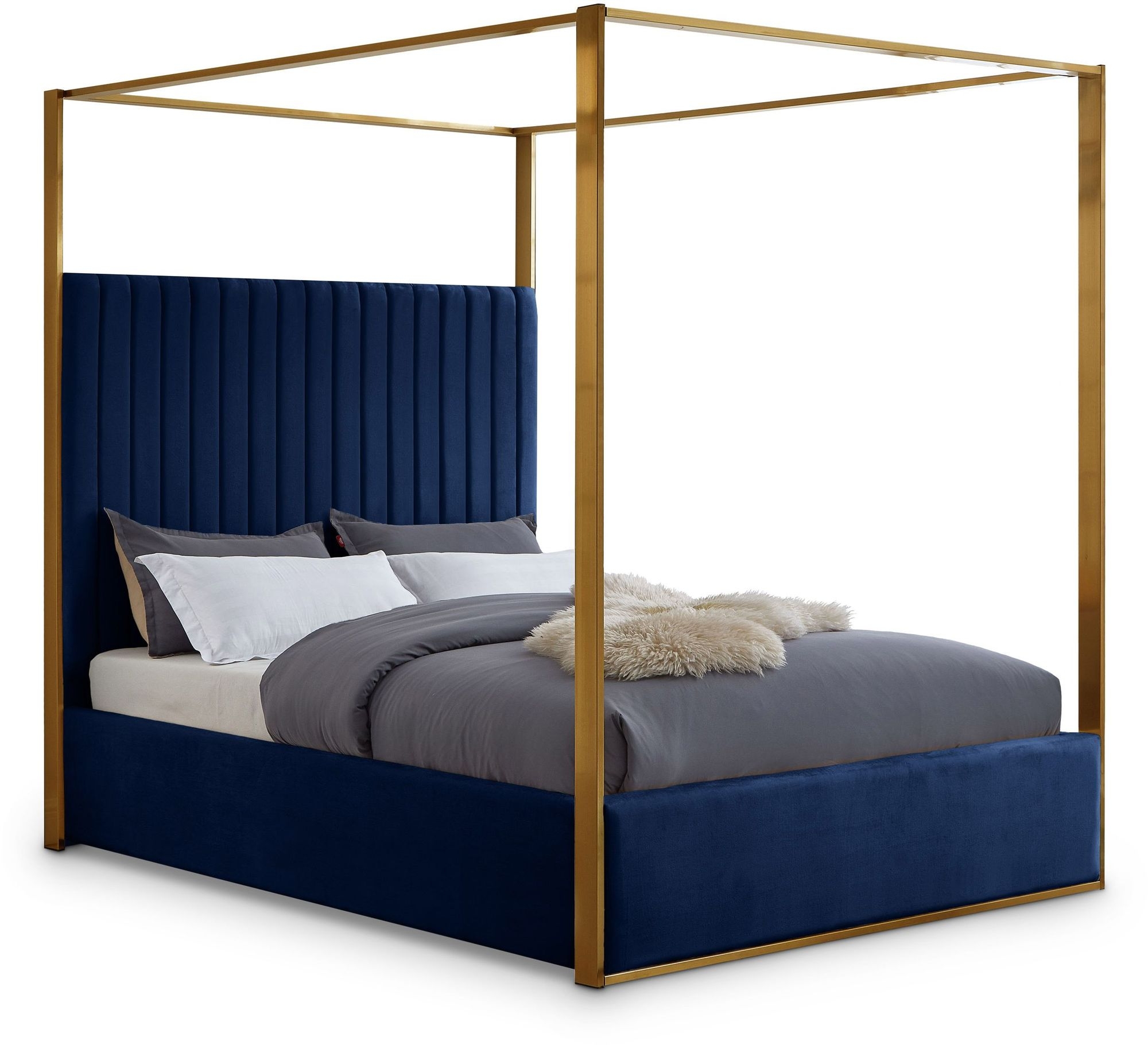 Jones Velvet Canopy Bed