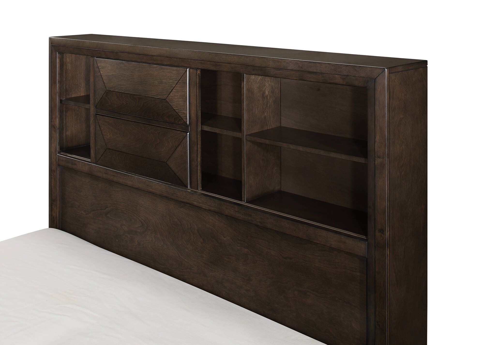 Chesky Wood/Wood Veneer Storage Platform Bed, Queen Size