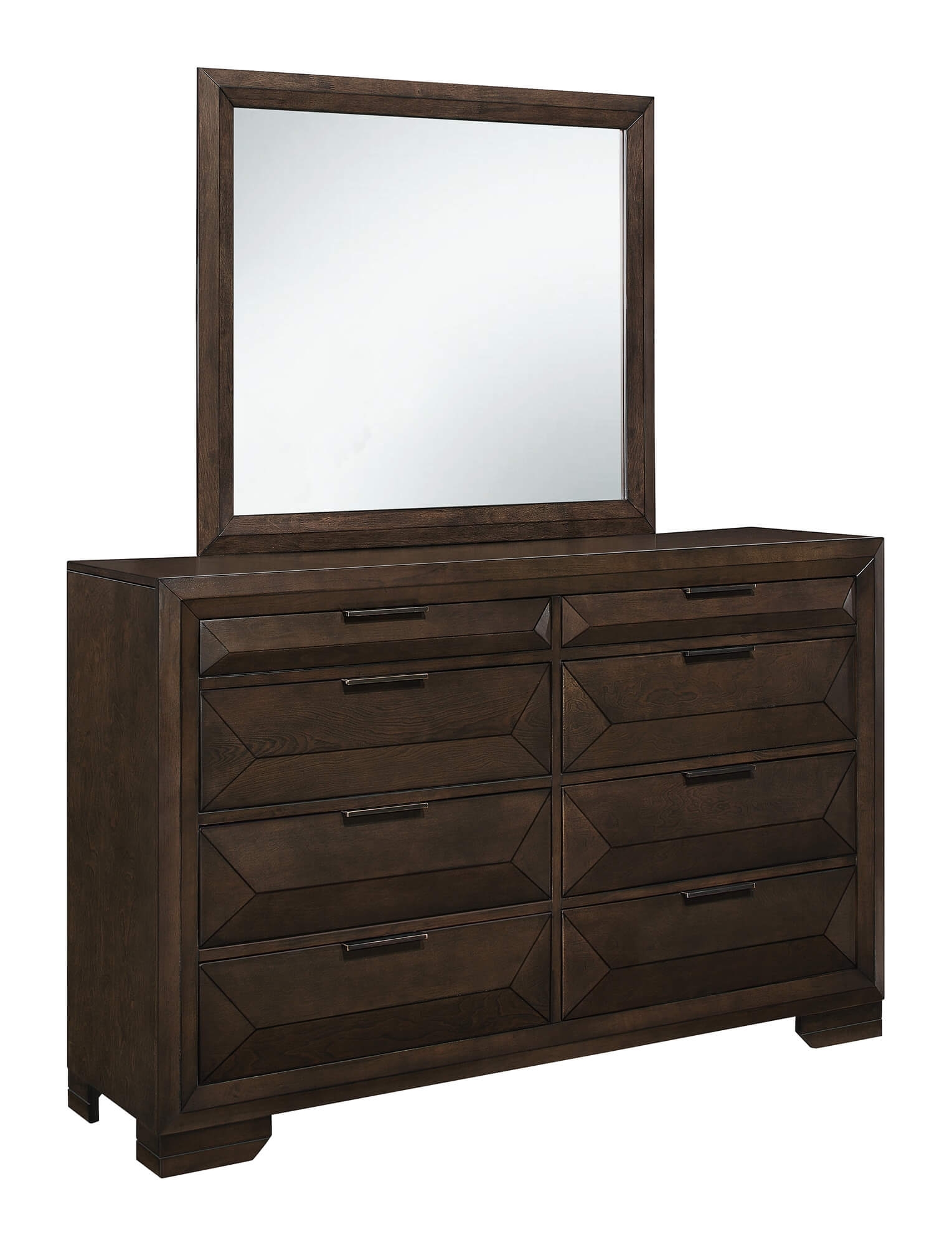Chesky Wood/Wood Veneer Platform Bedroom Set