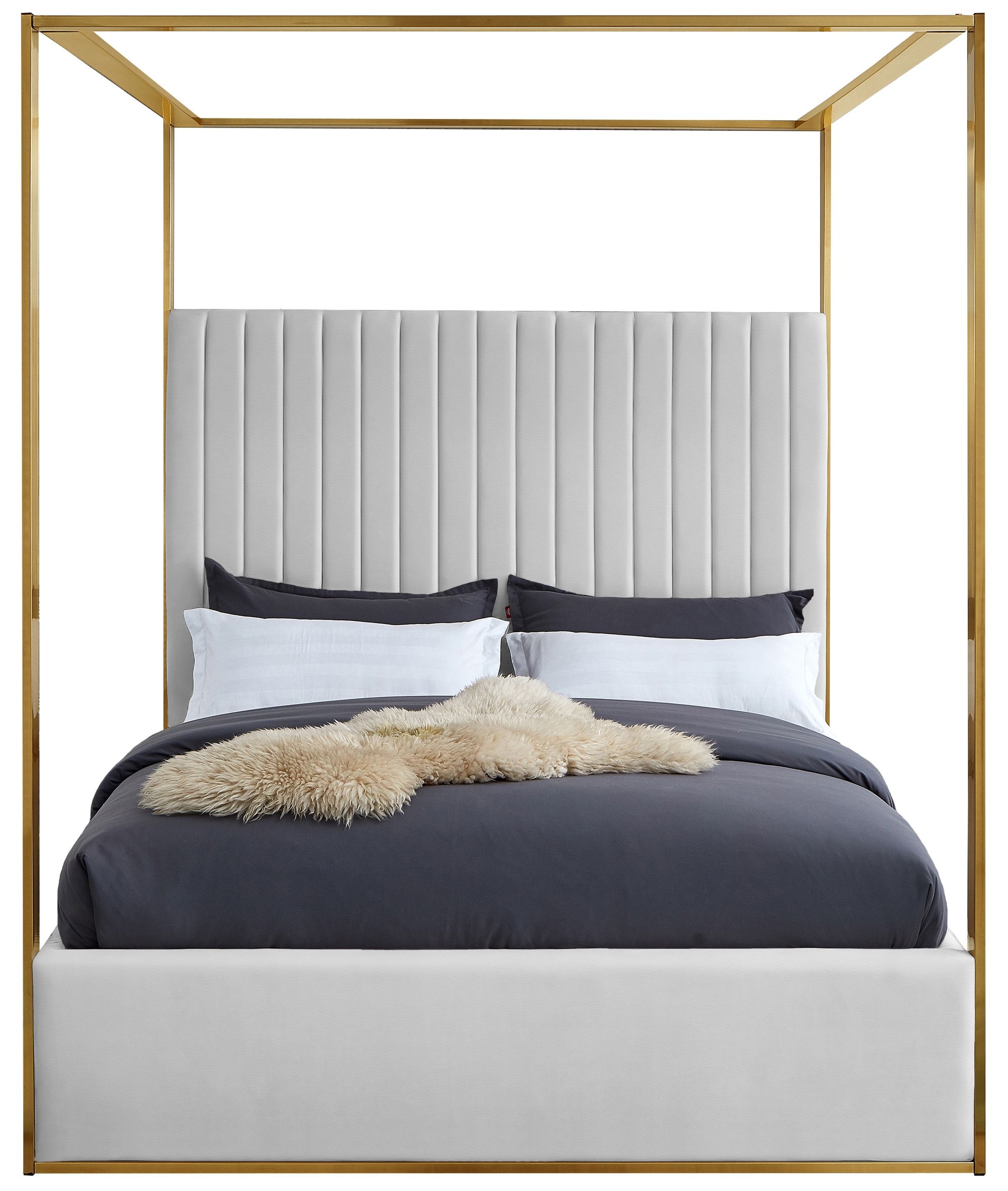 Jones Velvet Canopy Bed