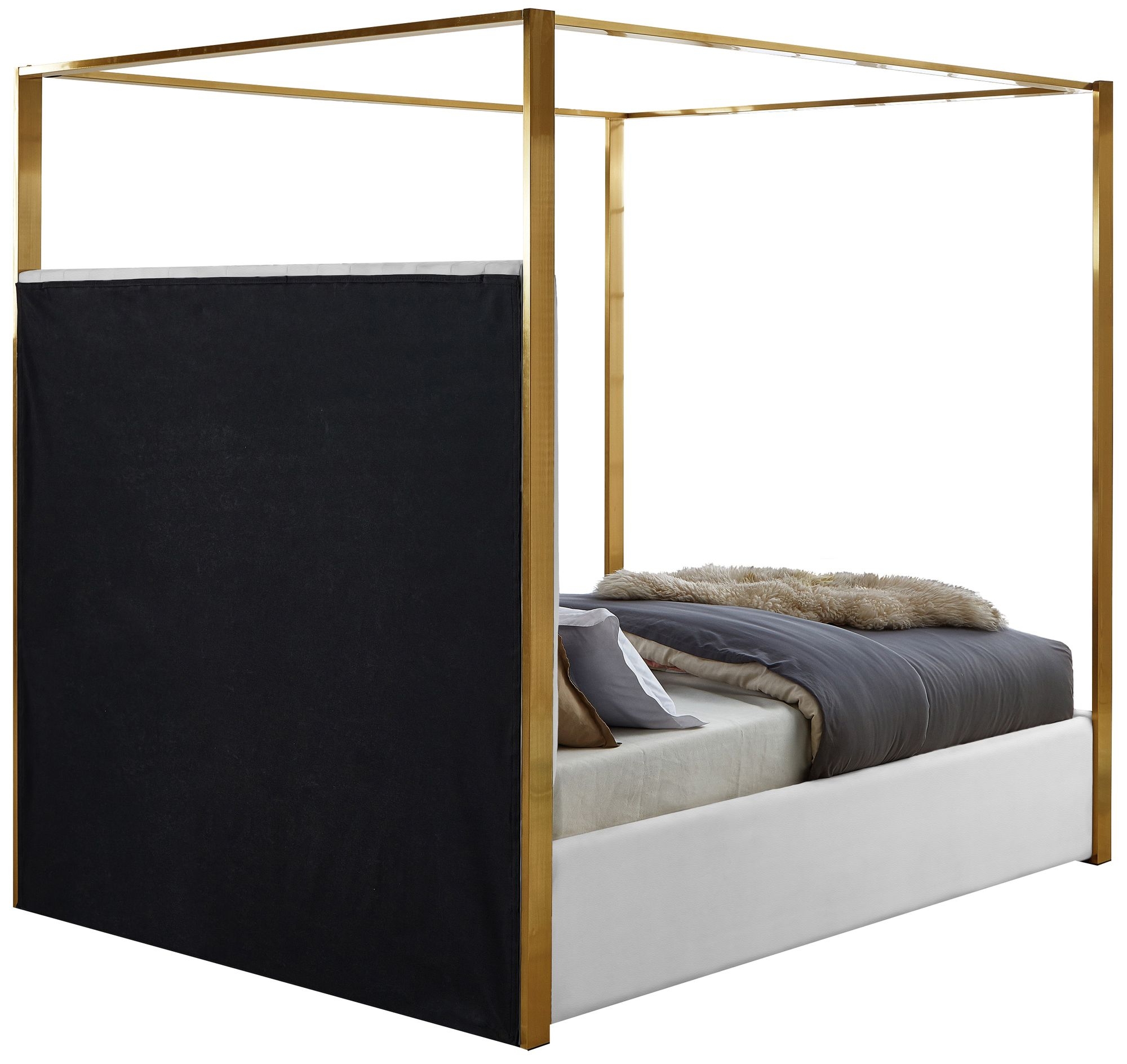 Jones Velvet Canopy Bed