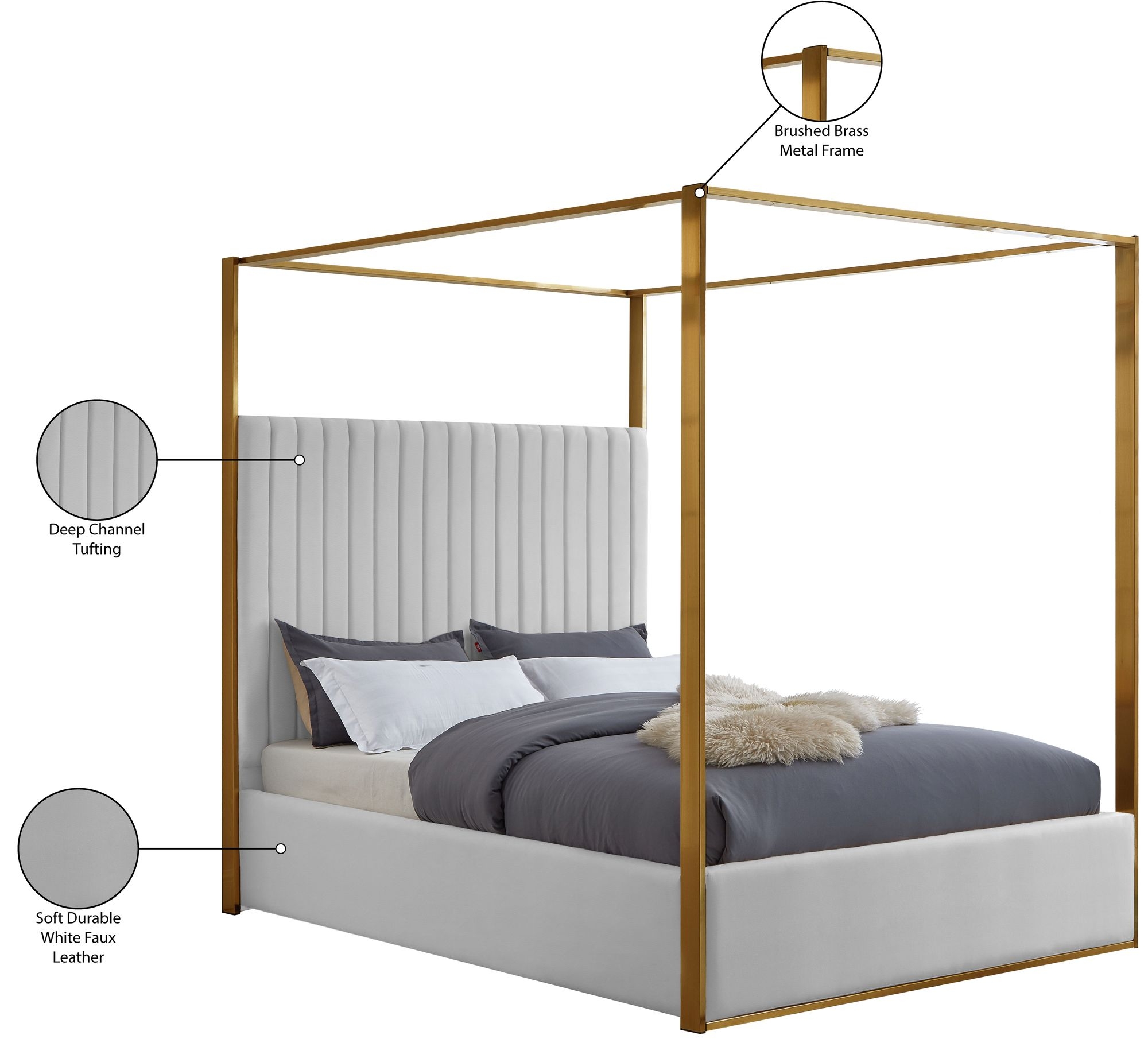 Jones Velvet Canopy Bed