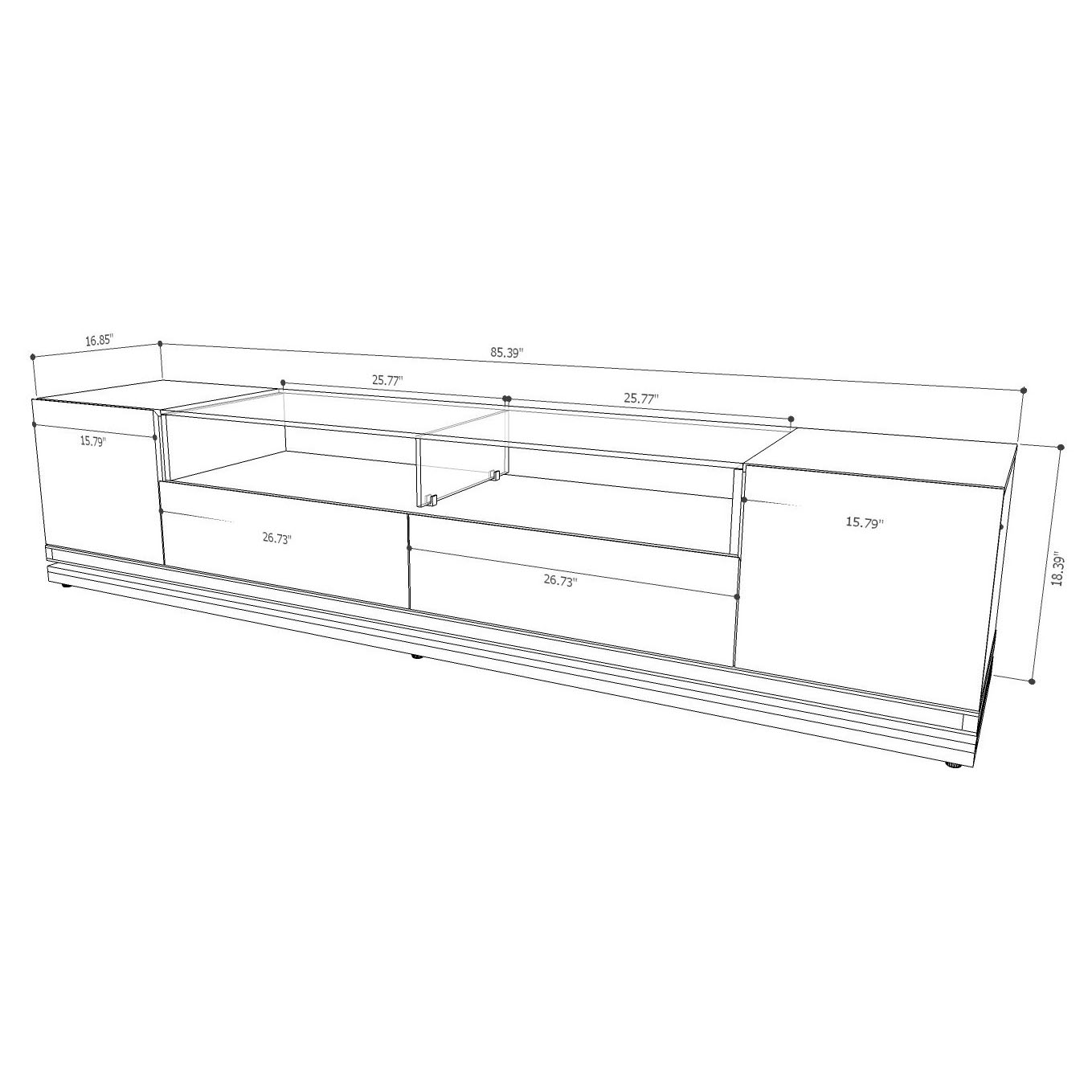 Vanderbilt TV Stand w/LED Lights