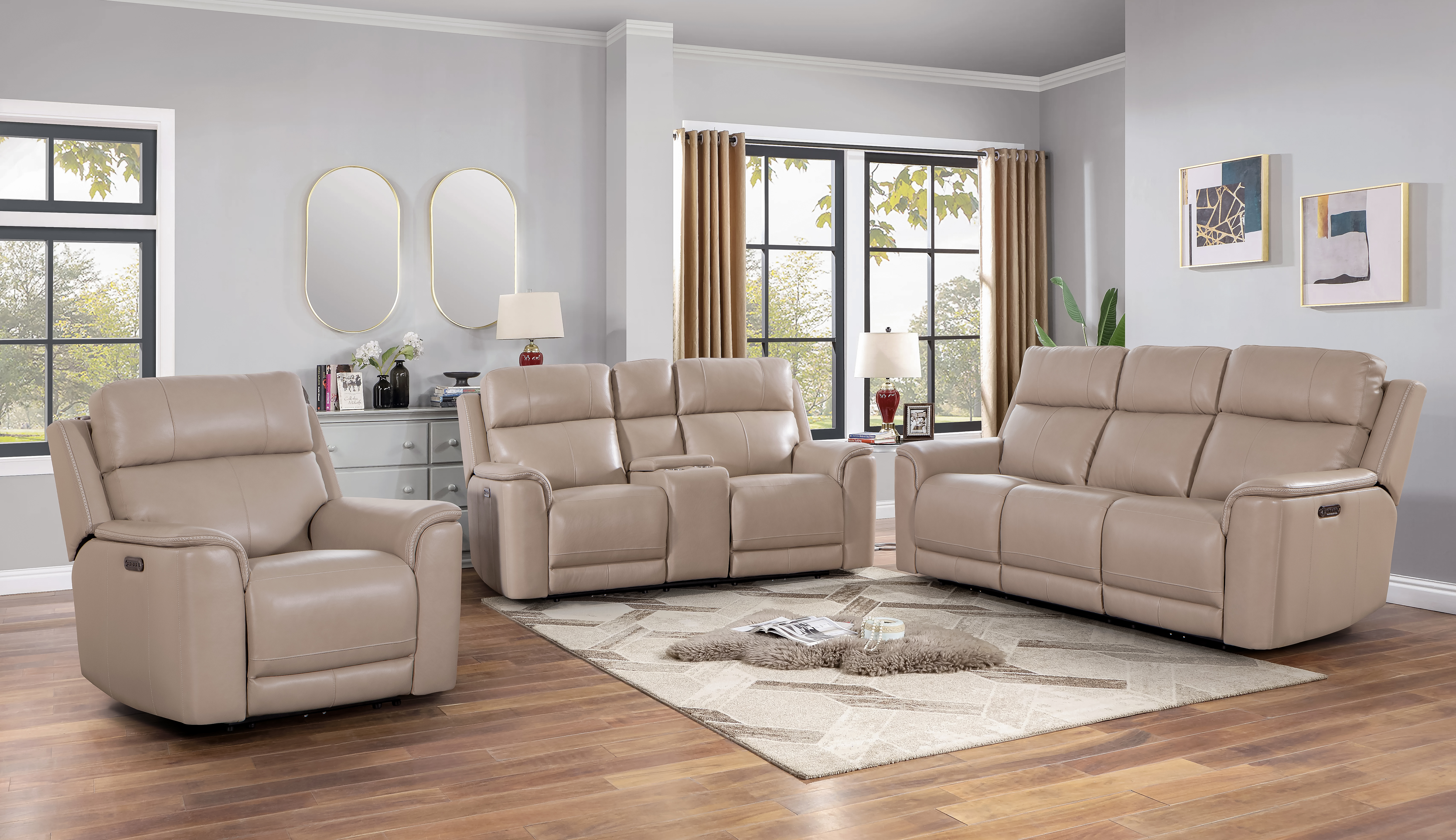 Riley Power Reclining Sofa – Italian Leather