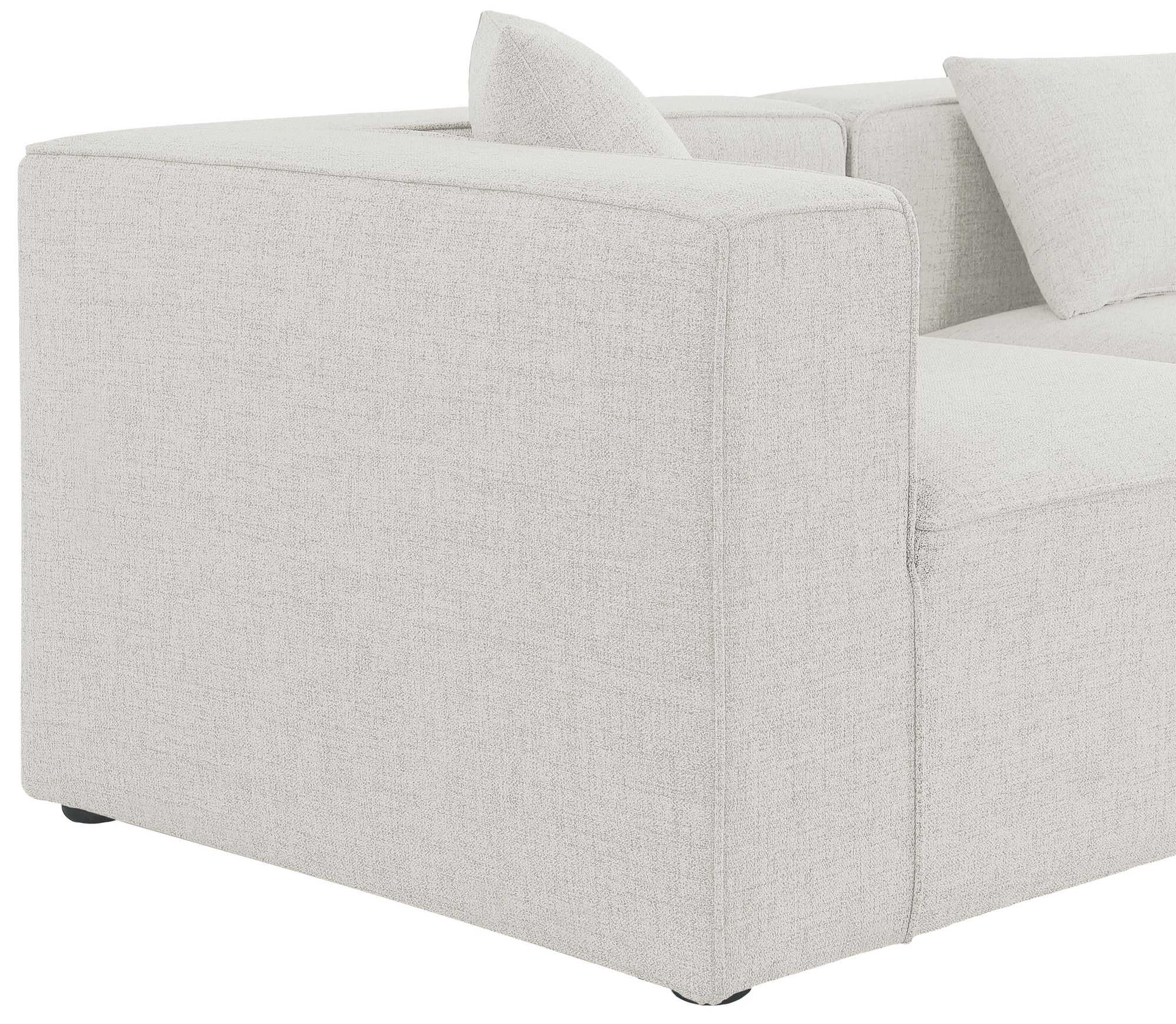 Cube 108" 4-Piece Linen Fabric Modular Corner Sectional