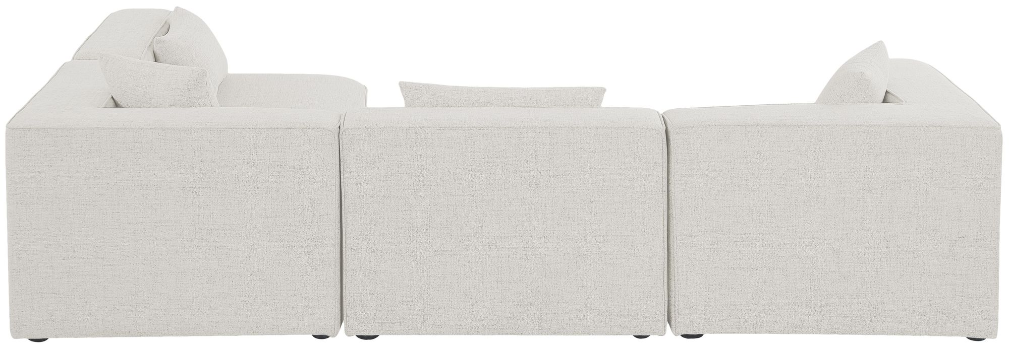 Cube 108" 4-Piece Linen Fabric Modular Corner Sectional