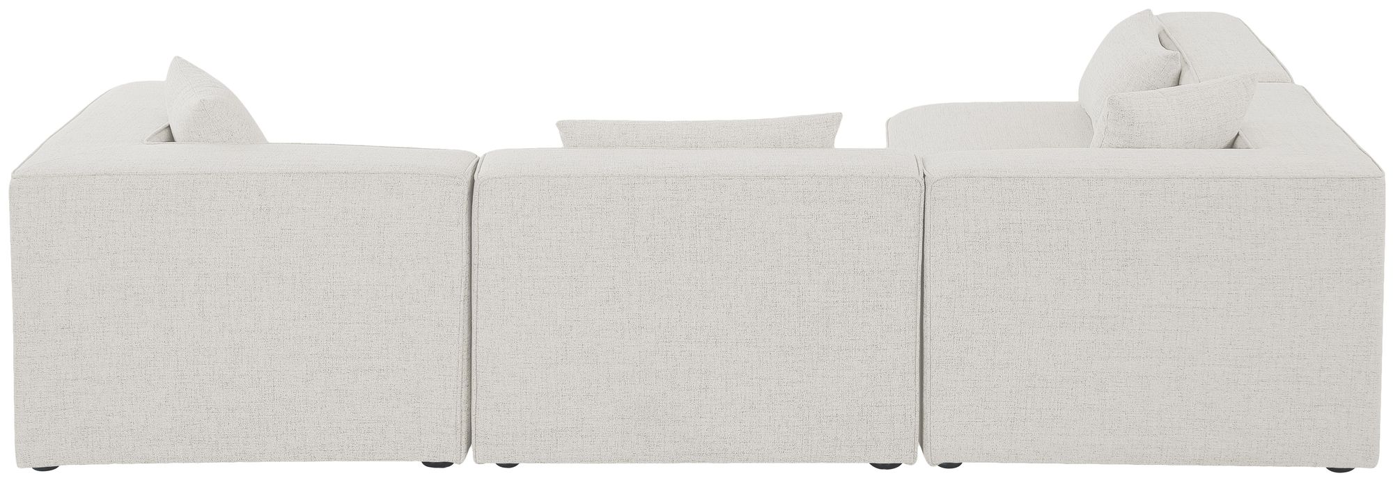 Cube 108" 4-Piece Linen Fabric Modular Corner Sectional