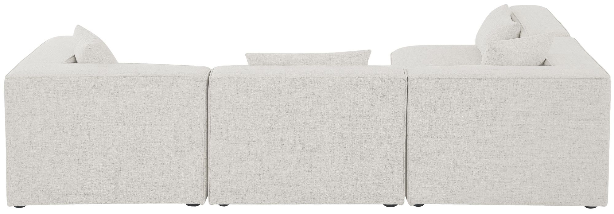 Cube 108" 4-Piece Linen Fabric Modular Corner Sectional