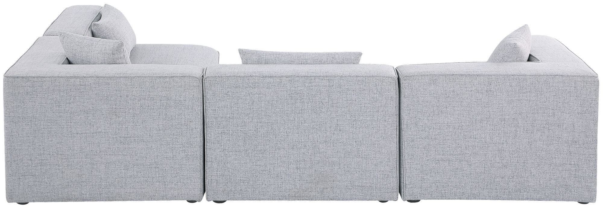 Cube 108" 4-Piece Linen Fabric Modular Corner Sectional