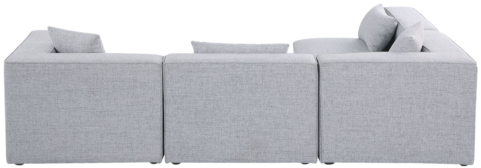 Cube 108" 4-Piece Linen Fabric Modular Corner Sectional