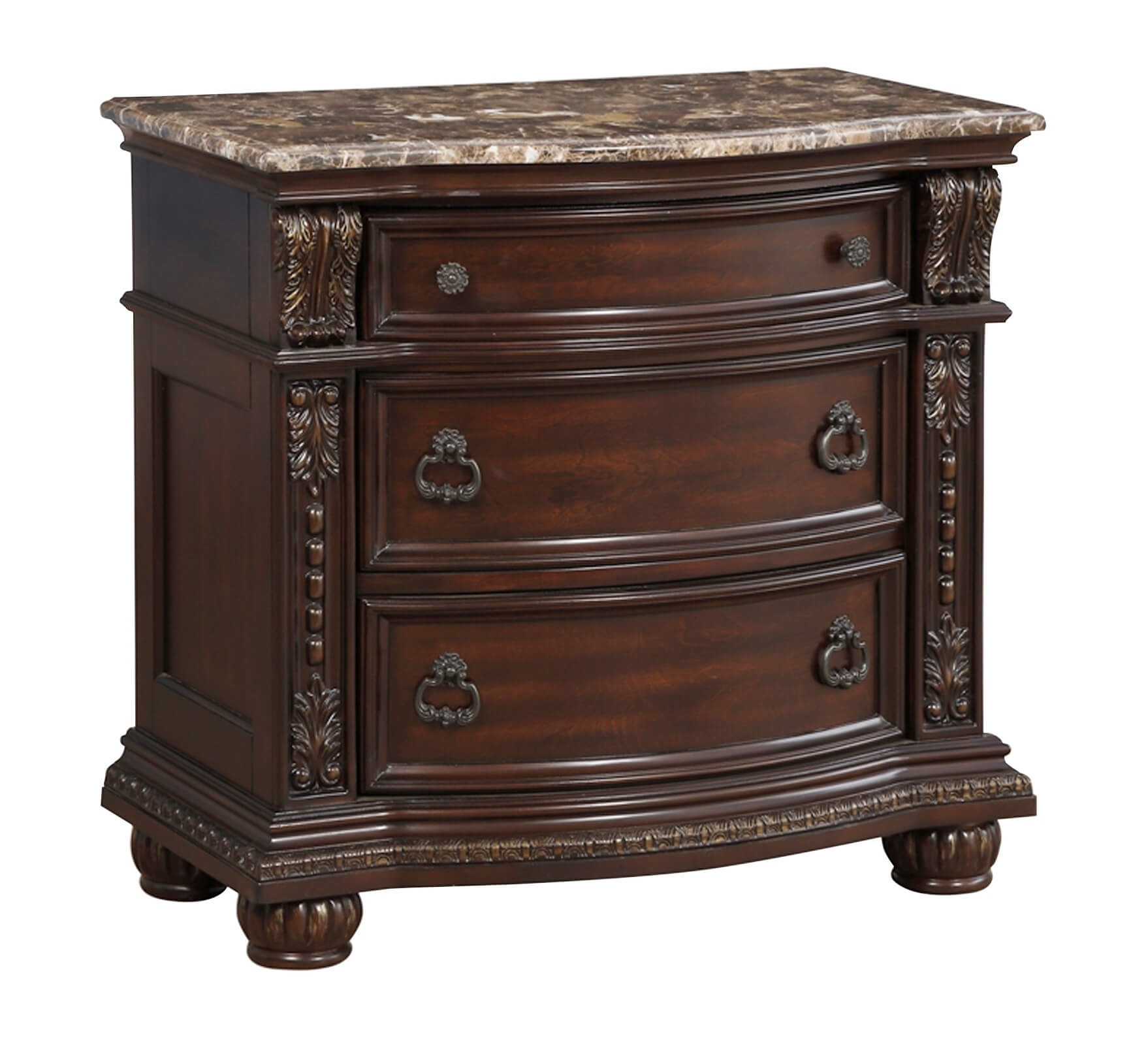 Homelegance Cavalier Dark Cherry Nightstand Side