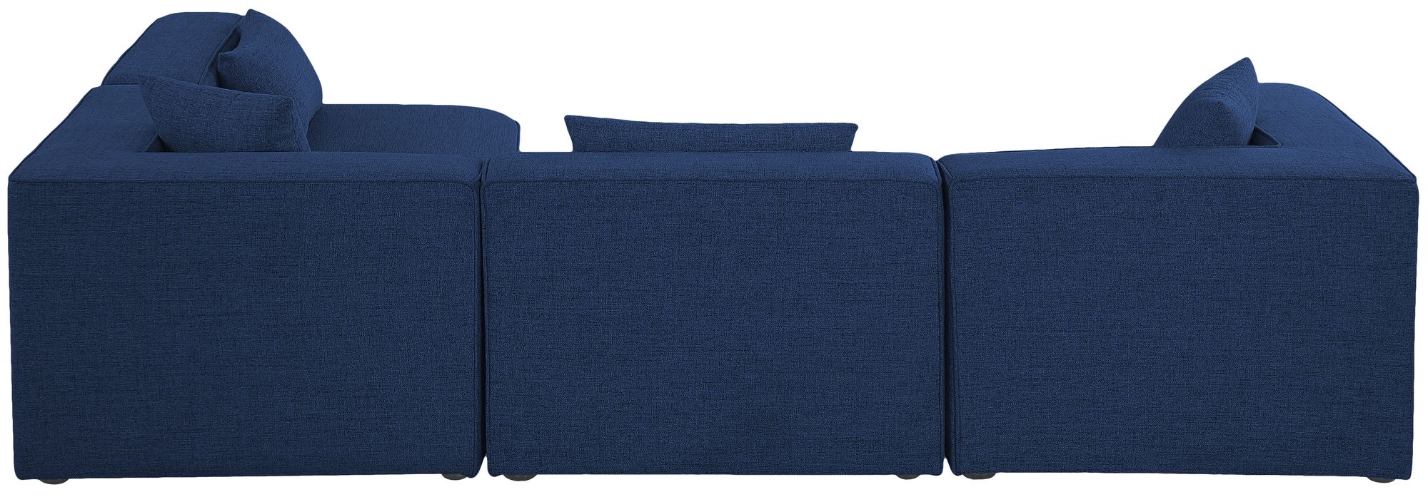 Cube 108" 4-Piece Linen Fabric Modular Corner Sectional