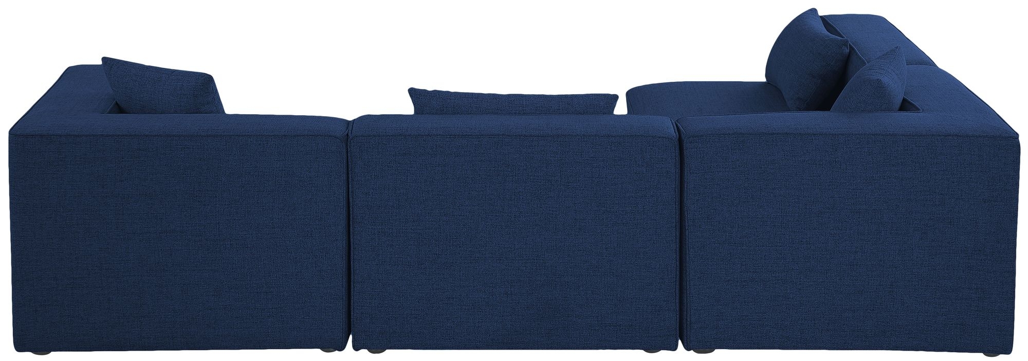 Cube 108" 4-Piece Linen Fabric Modular Corner Sectional